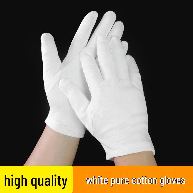 Premium White Cotton Gloves for Jewelry, Etiquette, Antique Play & Driving - Women s & Men s Wear-Resistant, Thin Style
Premium White Cotton Gloves for Jewelry, Etiquette, Antique Play & Driving - Women s & Men s Wear-Resistant, Thin Style