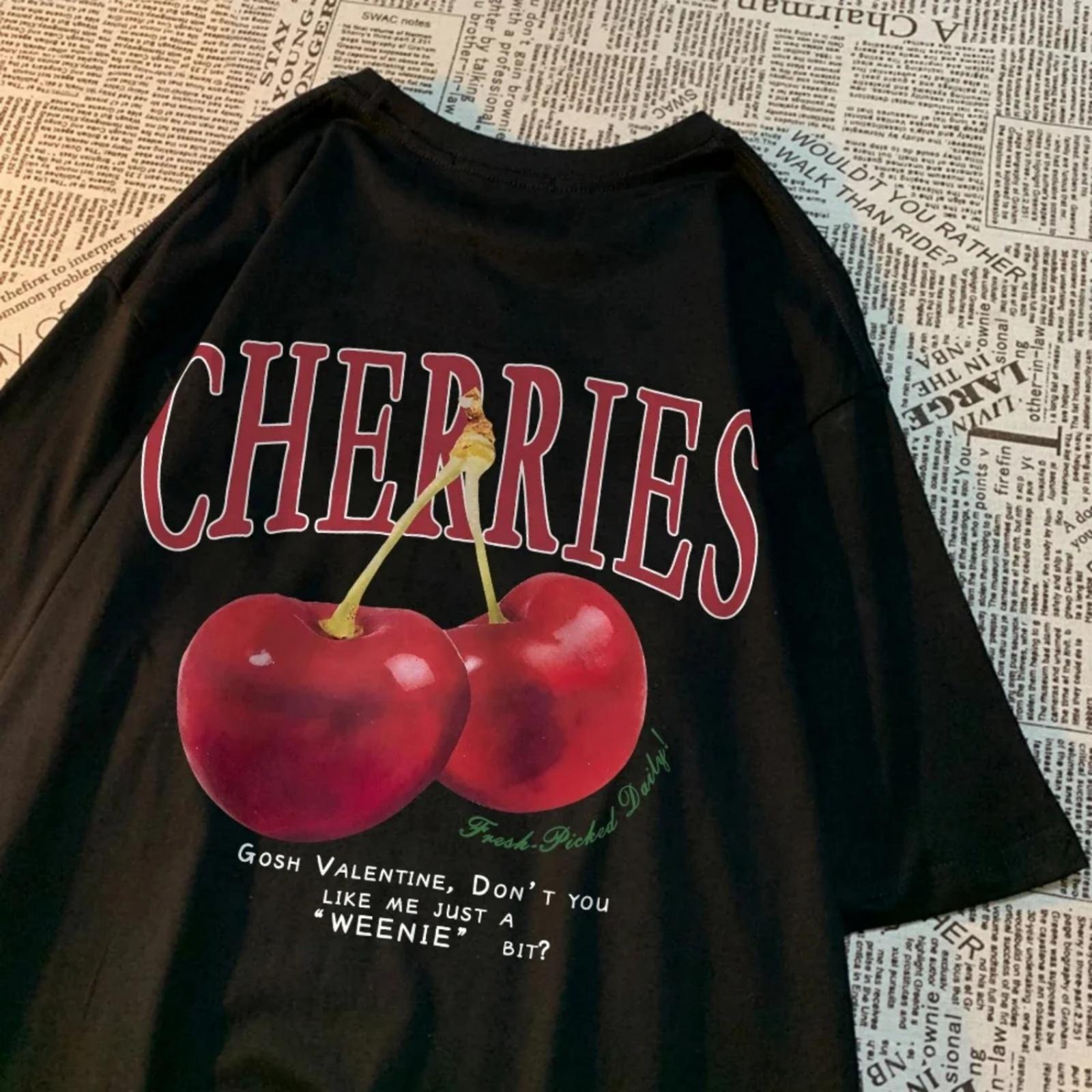 Cherries Cosh Valentine Funny T Shirts Men Women Summer Cotton Wear Crewneck Tee Clothes Oversized Loose Couple T-Shirt 70345 XXXXXL чорний
Cherries Cosh Valentine Funny T Shirts Men Women Summer Cotton Wear Crewneck Tee Clothes Oversized Loose Couple T-Shirt 70345 XXXXXL чорний
