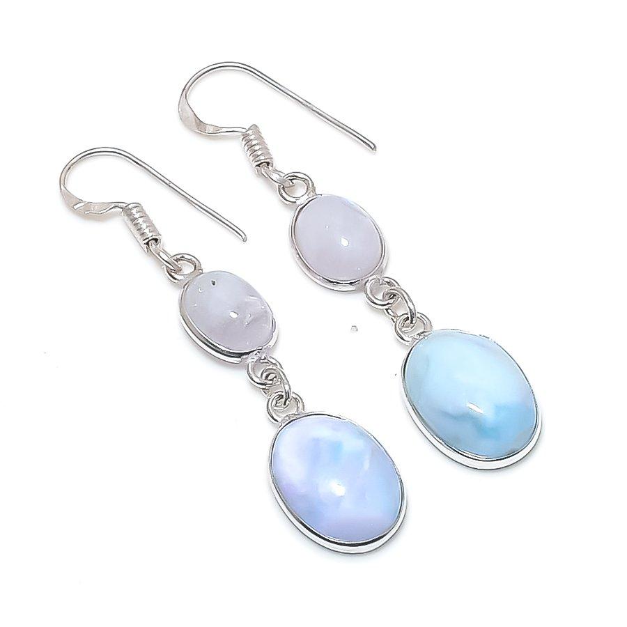 Серьги из серебра 925 пробы с ларимром Natural Republic, лунным камнем, 2,01 дюйма i1A81
Серьги из серебра 925 пробы с ларимром Natural Republic, лунным камнем, 2,01 дюйма i1A81