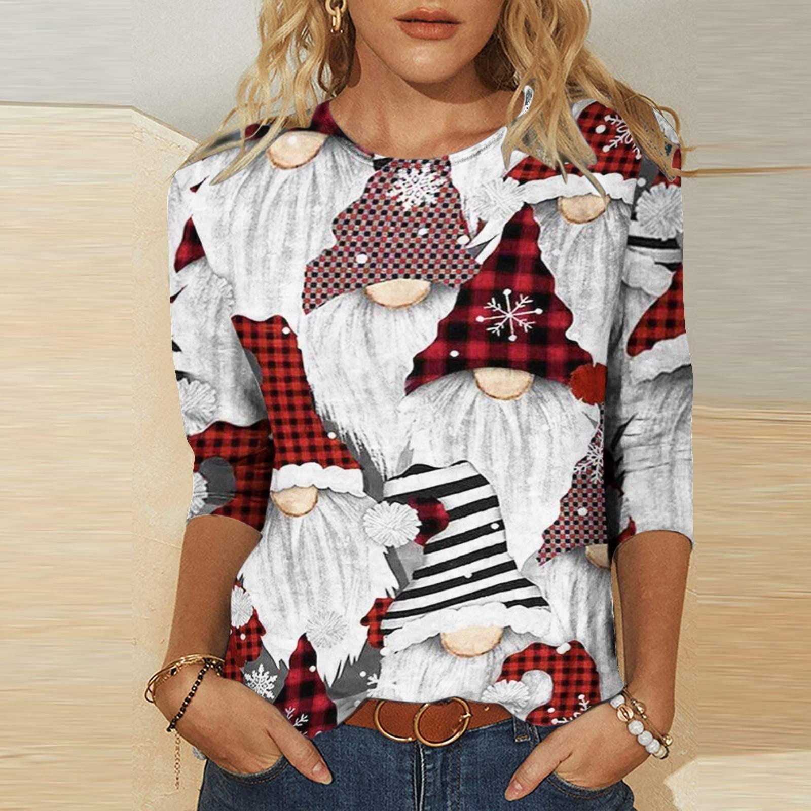 Women s Fashion Christmas Print Casual Long Sleeve Round Neck T-Shirt Top XXL
Women s Fashion Christmas Print Casual Long Sleeve Round Neck T-Shirt Top XXL