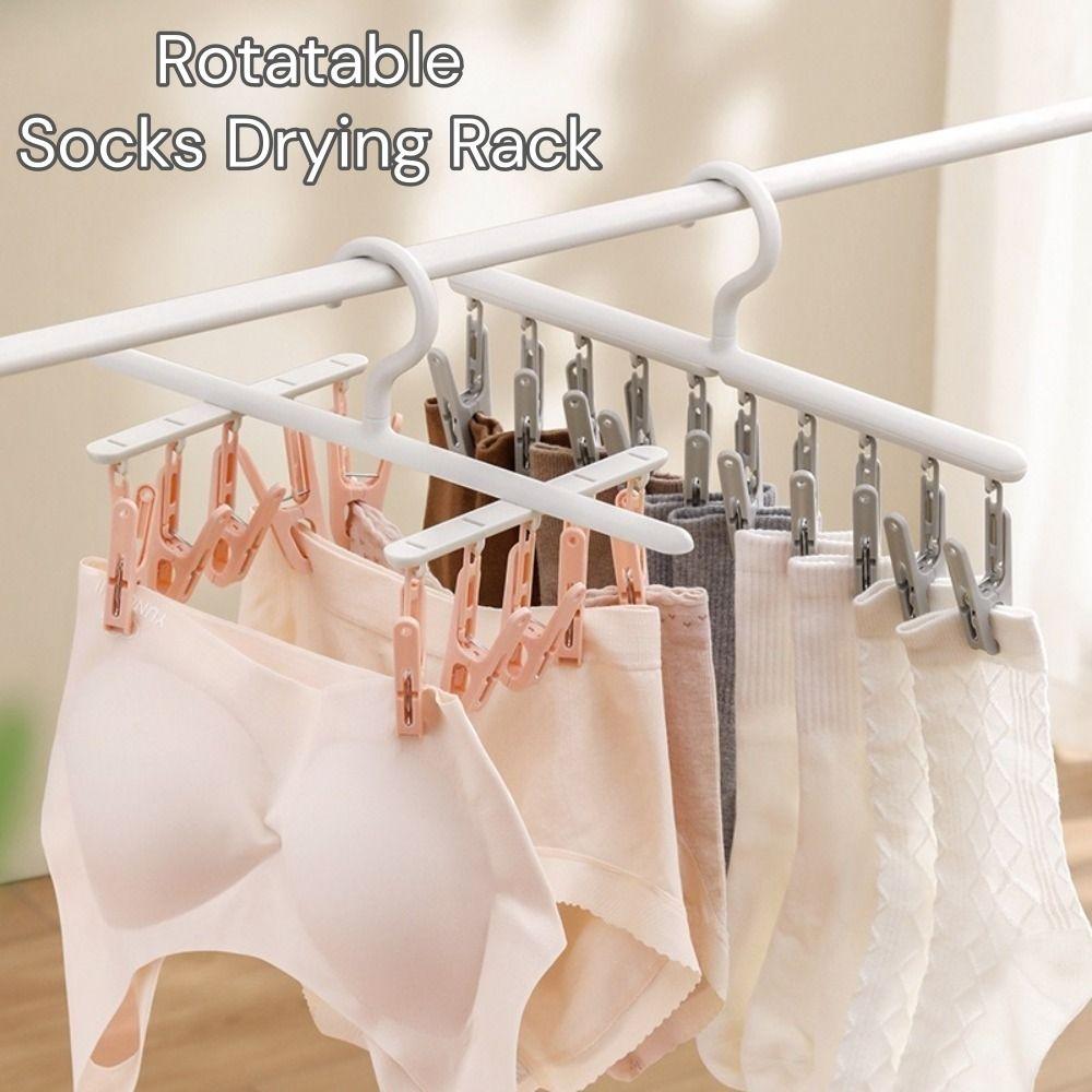 with 10 Clips Socks Drying Rack Rotatable Underwear Hanger New Clothespins Home Supplies сірий
with 10 Clips Socks Drying Rack Rotatable Underwear Hanger New Clothespins Home Supplies сірий