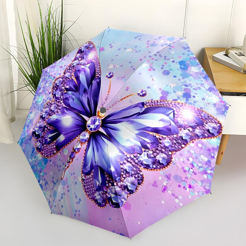 1pc Purple Butterfly Automatic Open/Close Folding Umbrella - Compact 8-Rib Design, Daily Use, Perfect Gift for Friends & Family yy260327089
1pc Purple Butterfly Automatic Open/Close Folding Umbrella - Compact 8-Rib Design, Daily Use, Perfect Gift for Friends & Family yy260327089