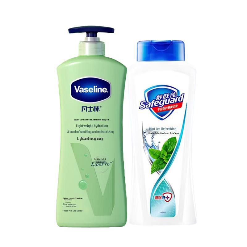 Vaseline Aloe Fresh Body Lotion & Mint Shower Gel Set
Vaseline Aloe Fresh Body Lotion & Mint Shower Gel Set