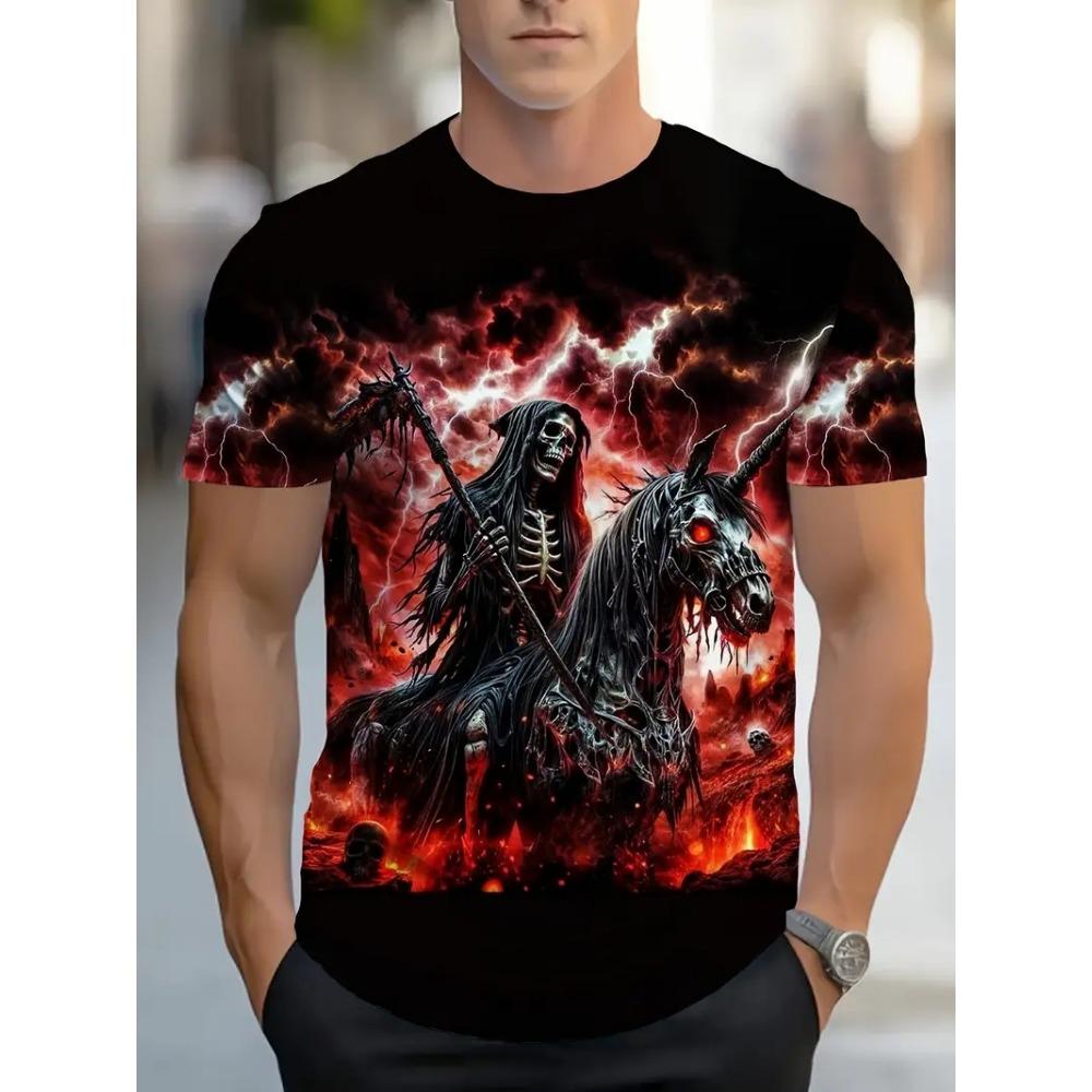 Fashion Men s T-shirt Skull Knight Graphic Print Short Sleeve Tee Clothing Oversized Breathable Crew Neck T Shirts For Men S
Fashion Men s T-shirt Skull Knight Graphic Print Short Sleeve Tee Clothing Oversized Breathable Crew Neck T Shirts For Men S