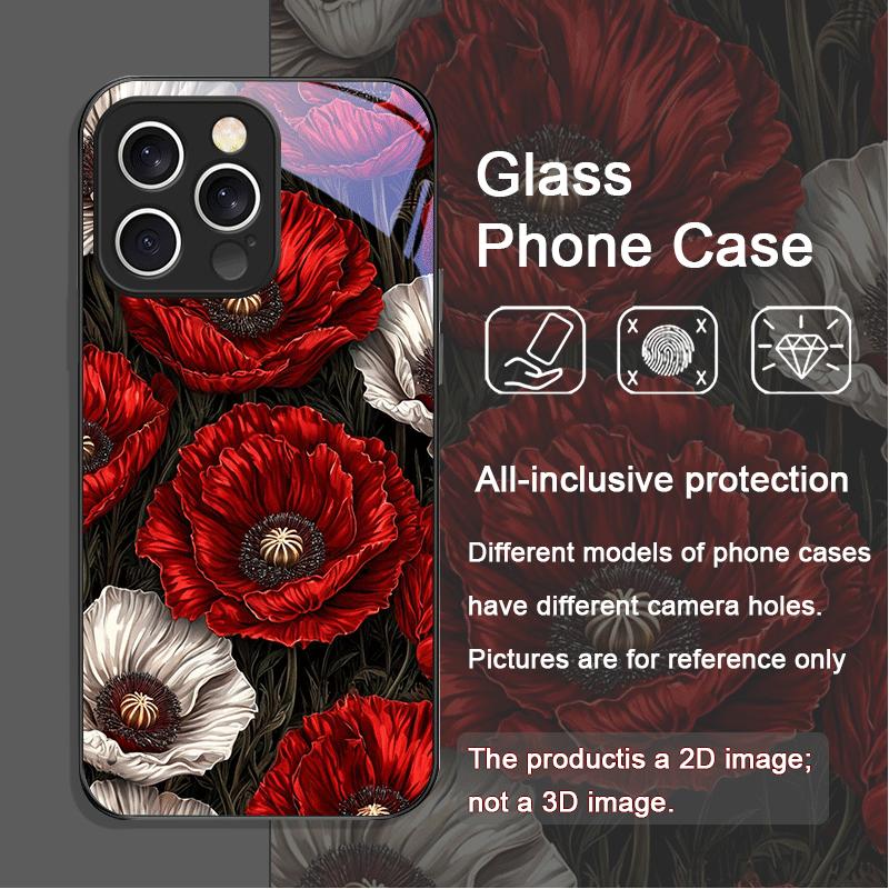 Retro Poppy Flower Bloom Hot Red Printed Tempered Glass Phone Case for IPhone 17 16 Pro Max 15 13 12 Mini 11 14Plus Floral Cover iPhone 13 mini
Retro Poppy Flower Bloom Hot Red Printed Tempered Glass Phone Case for IPhone 17 16 Pro Max 15 13 12 Mini 11 14Plus Floral Cover iPhone 13 mini