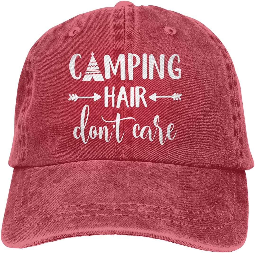 Camping Hair Dont Care Graphic Baseball Cap Distressed Denim Washed Casual Adjustable Hat One Size
Camping Hair Dont Care Graphic Baseball Cap Distressed Denim Washed Casual Adjustable Hat One Size
