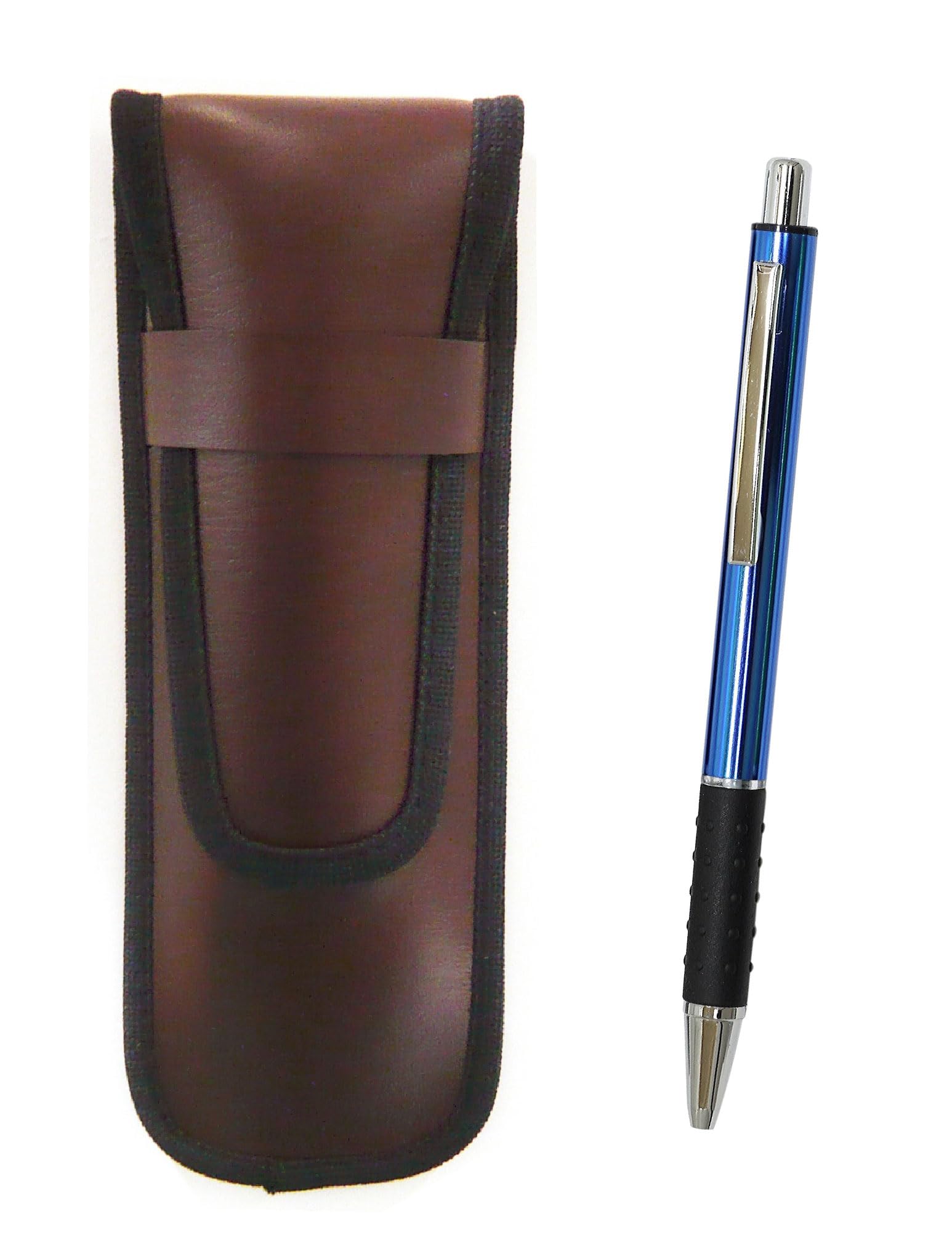 Takizawa Slim Synthetic Leather Pencil Case Brown Metal Pitch Grip Ballpoint Pen Set Blue 5 Pack & T23-KBSC-WZ2067BP-L-5
Takizawa Slim Synthetic Leather Pencil Case Brown Metal Pitch Grip Ballpoint Pen Set Blue 5 Pack & T23-KBSC-WZ2067BP-L-5