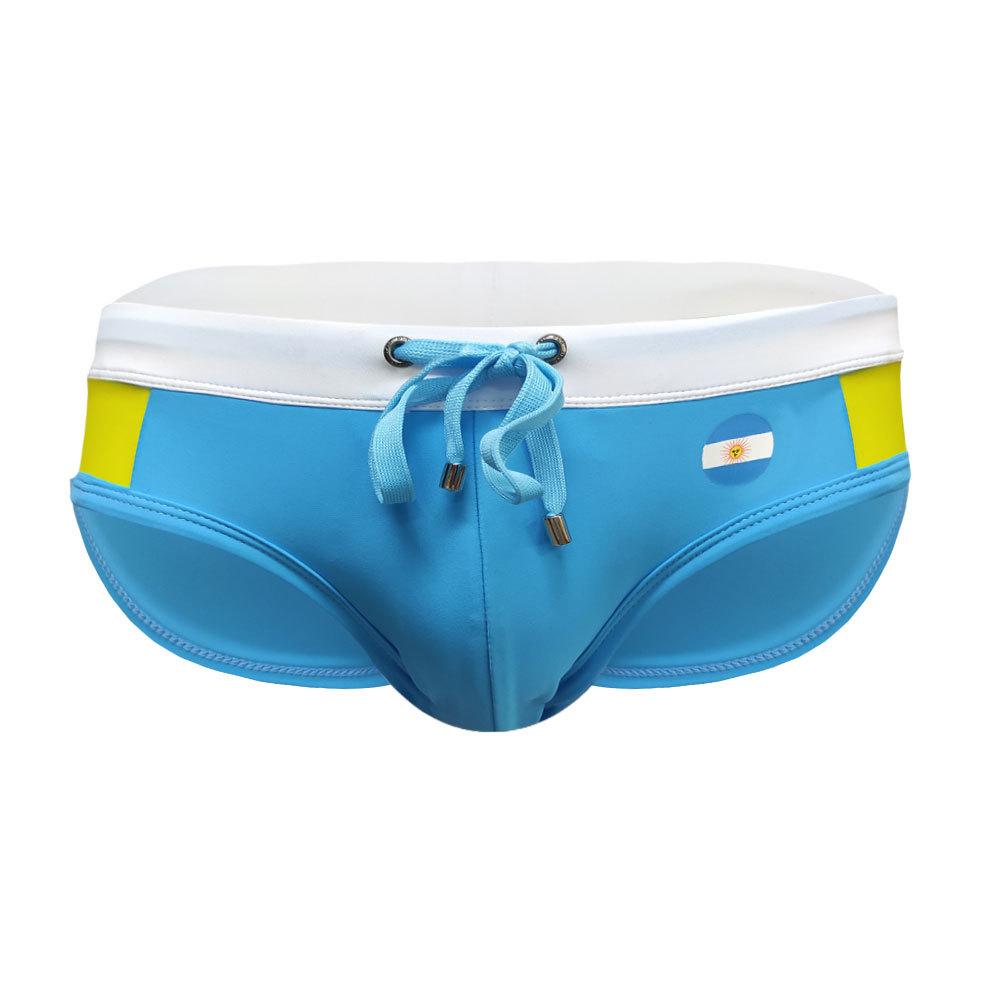 Мужские лоскутные треугольные купальники на завязках, разноцветные облегающие плавки, сексуальные треугольные плавки с флагом XXL светло-синий
Мужские лоскутные треугольные купальники на завязках, разноцветные облегающие плавки, сексуальные треугольные плавки с флагом XXL светло-синий
