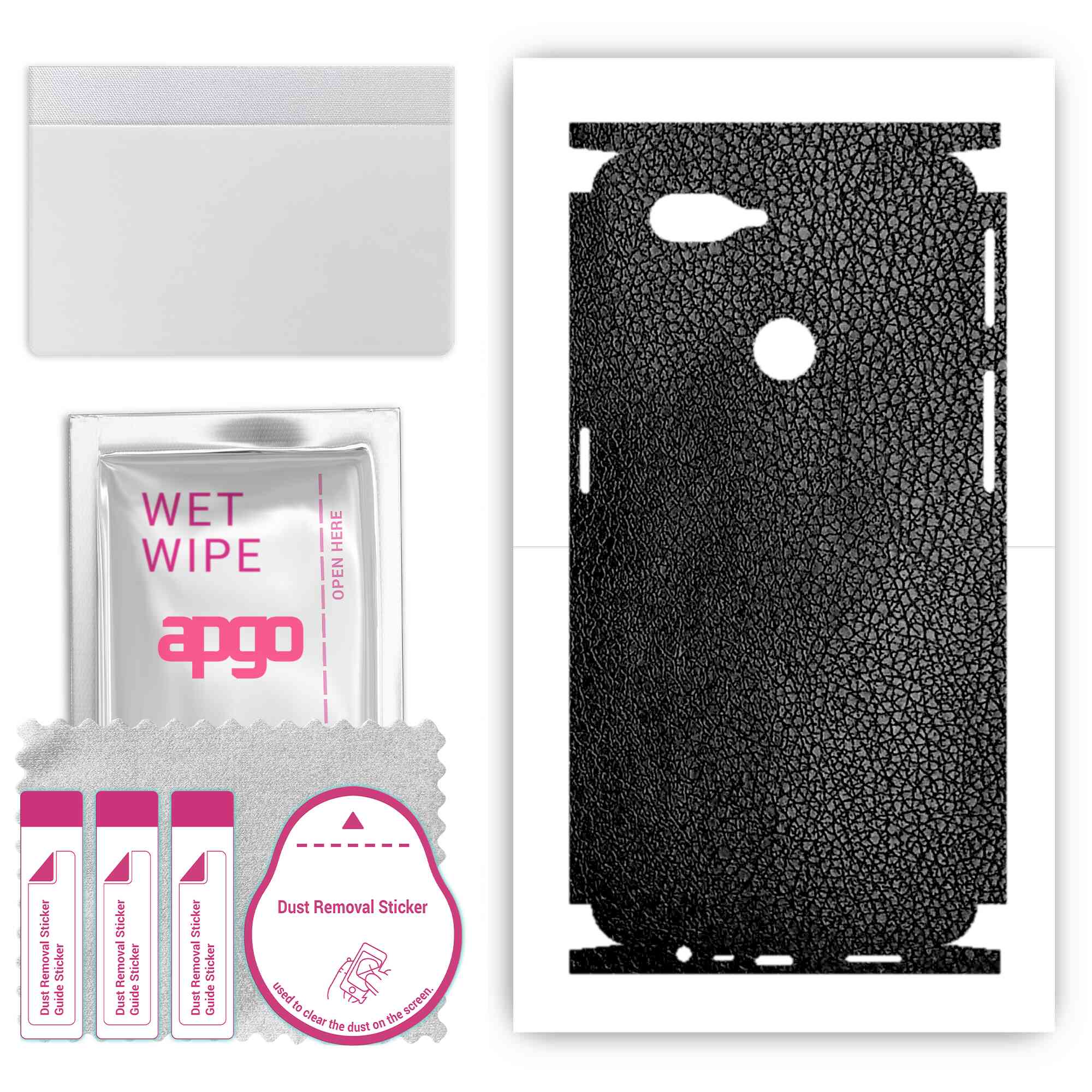 apgo Protective Skin Sticker for the back+sides compatible with Oppo A12, Full Wrap Film, Foil, Vinyl - Pattern Black Leather
apgo Protective Skin Sticker for the back+sides compatible with Oppo A12, Full Wrap Film, Foil, Vinyl - Pattern Black Leather