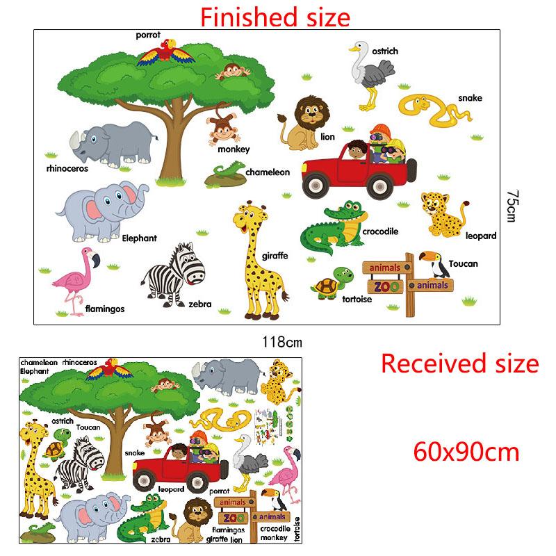 Removable PVC Wall Stickers Cartoon Animals for Kids Room Decor Kindergarten Nursery Preschool Educational Decals 60x90cm різнокольоровий
Removable PVC Wall Stickers Cartoon Animals for Kids Room Decor Kindergarten Nursery Preschool Educational Decals 60x90cm різнокольоровий