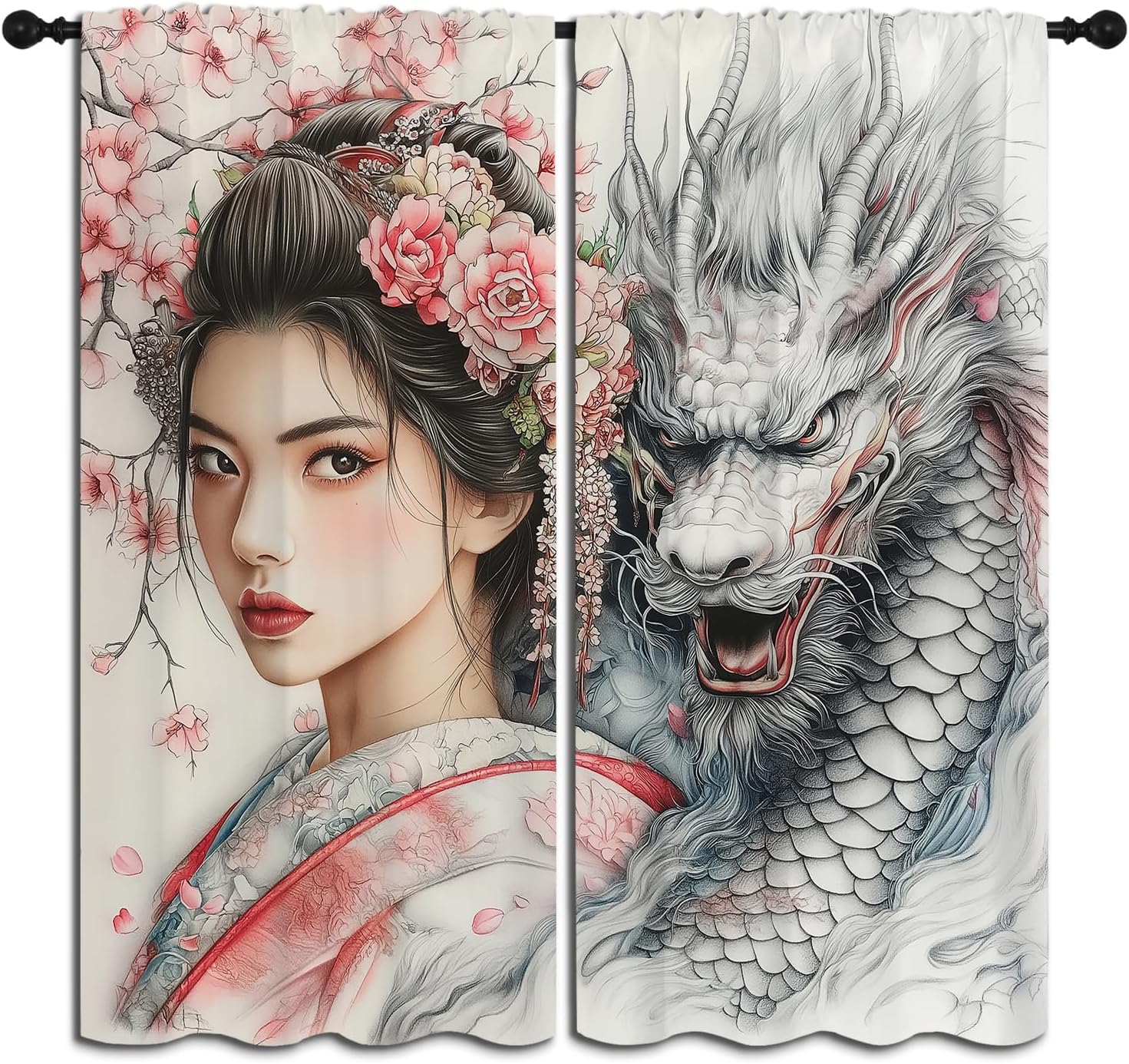 Japanese Geisha Boy Girls Blackout Curtains,Kyoto Kimono Girls Asian Folk Culture Art Fashion Style, 2 Panel Rod Pocket Thermal W60H190(CM)-1 Pcs
Japanese Geisha Boy Girls Blackout Curtains,Kyoto Kimono Girls Asian Folk Culture Art Fashion Style, 2 Panel Rod Pocket Thermal W60H190(CM)-1 Pcs