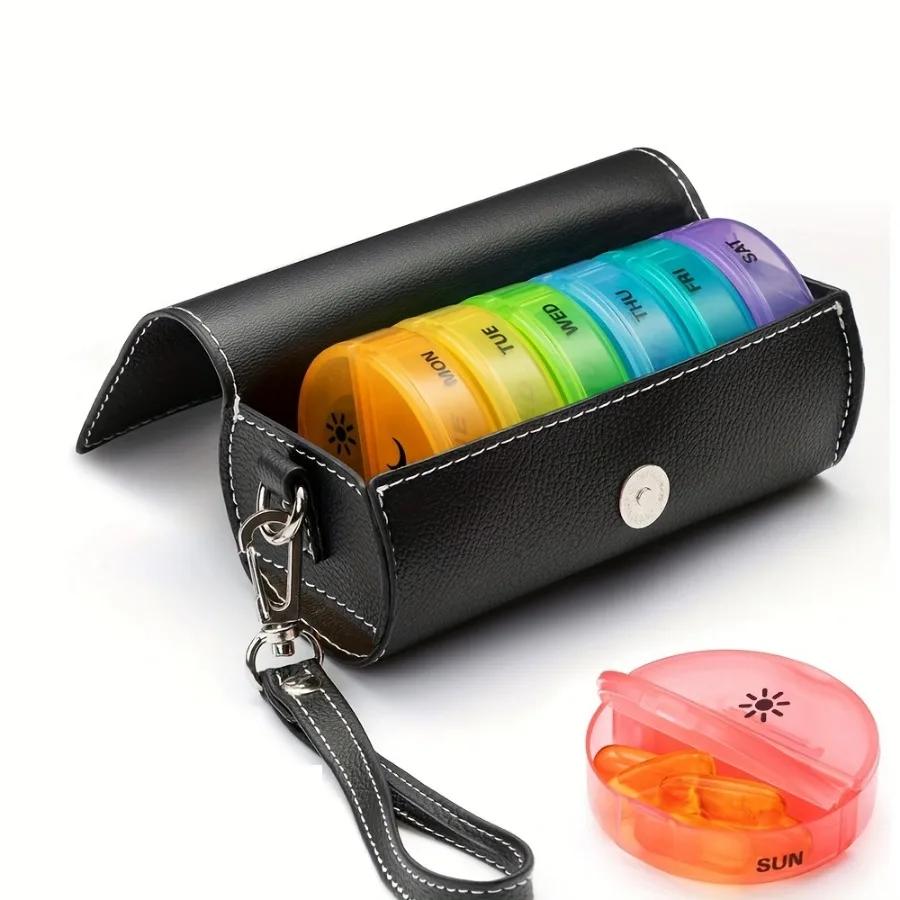 Pill Storage Set Multi Functional Portable Pill Splitting Box Leather Cover Travel Portable Medicine Container 7-day Quantity
Pill Storage Set Multi Functional Portable Pill Splitting Box Leather Cover Travel Portable Medicine Container 7-day Quantity