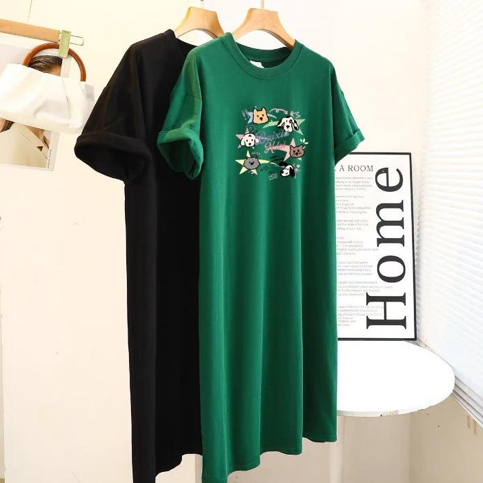 New Short-sleeved Long Dress, Loose and Casual Over-the-knee T-shirt Dress, Simple Mid-length Dress for Women To Look Slimmer In Summer 4XL
New Short-sleeved Long Dress, Loose and Casual Over-the-knee T-shirt Dress, Simple Mid-length Dress for Women To Look Slimmer In Summer 4XL