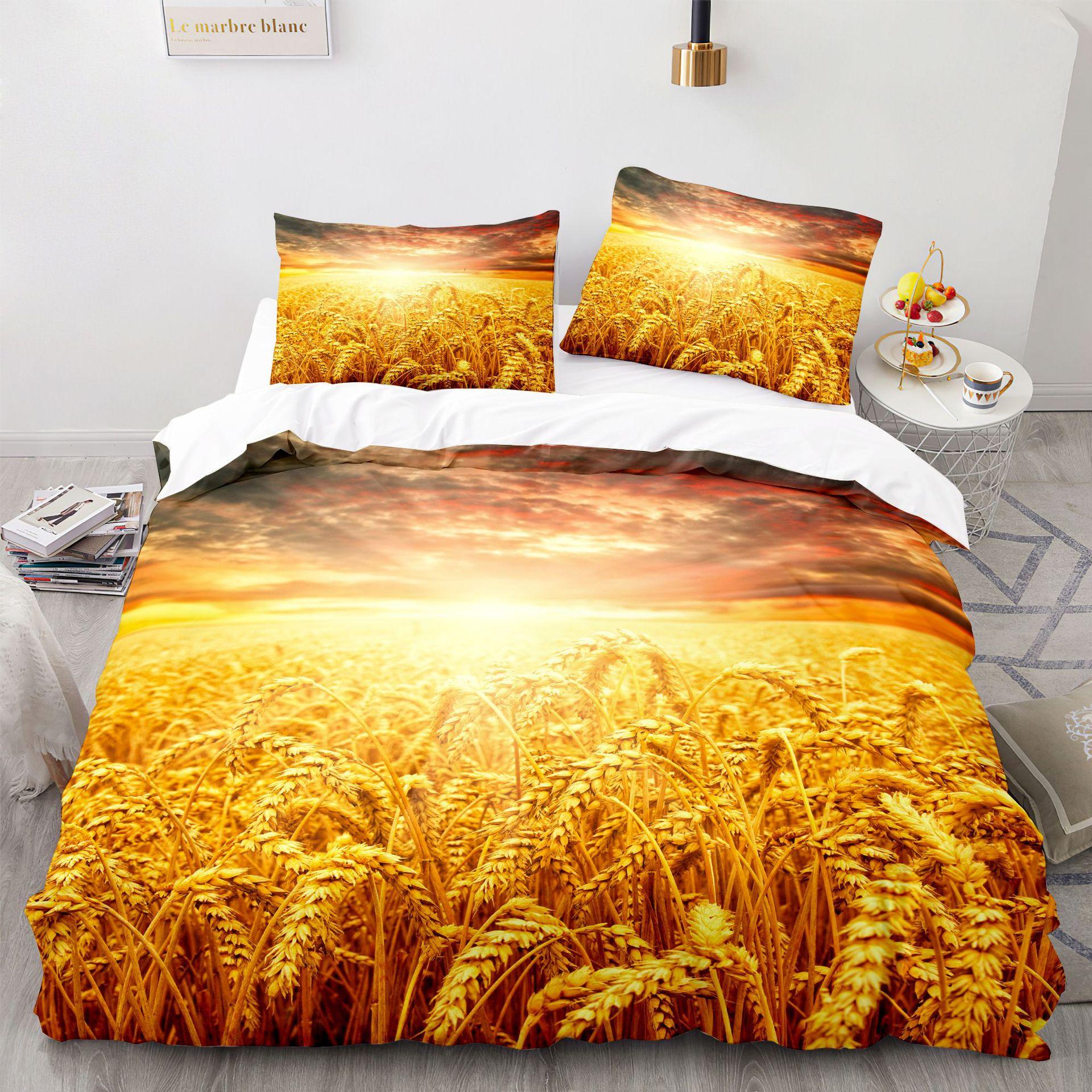 Golden Wheat Field Duvet Cover Set Microfiber Wheat Harvest Themed Quilt Cover For Adult Twin King Size Nordic Style Bedding Set EU single(135x200cm)
Golden Wheat Field Duvet Cover Set Microfiber Wheat Harvest Themed Quilt Cover For Adult Twin King Size Nordic Style Bedding Set EU single(135x200cm)