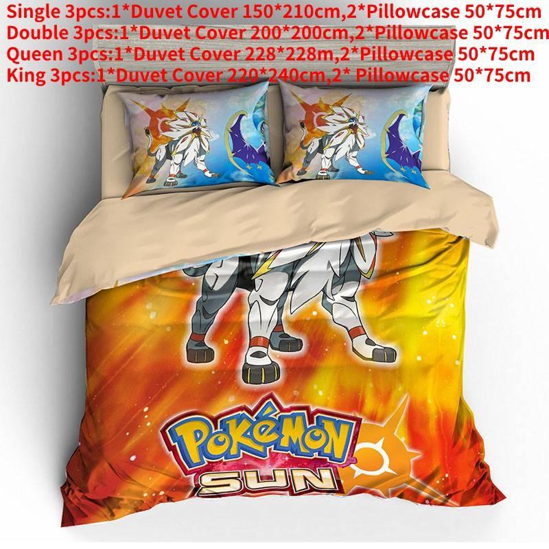 Premium Nordic Style Customizable Three Piece Bedding Set With Digital Print For Luxurious Comfort Pokemon Sun Single
Premium Nordic Style Customizable Three Piece Bedding Set With Digital Print For Luxurious Comfort Pokemon Sun Single