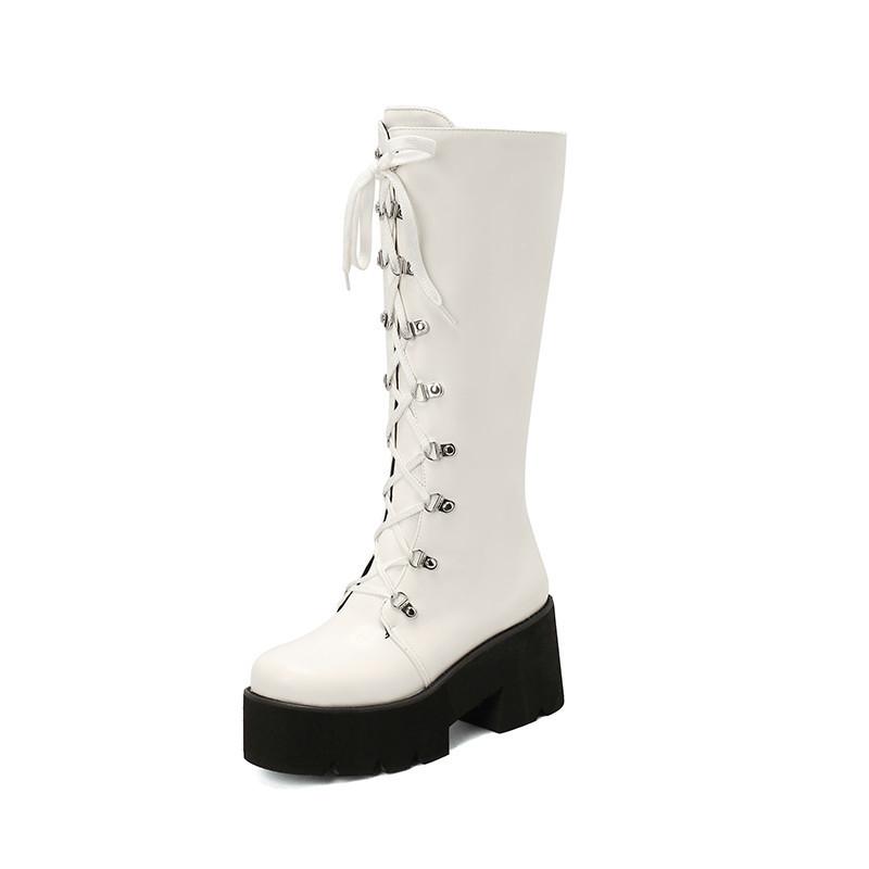 Осінньо-зимові нові довгі чоботи жіночі платформа товстий каблук високий каблук шнурівка спереду черевики Мартін великий розмір британський стиль лицарські чоботи 39 білий
Осінньо-зимові нові довгі чоботи жіночі платформа товстий каблук високий каблук шнурівка спереду черевики Мартін великий розмір британський стиль лицарські чоботи 39 білий