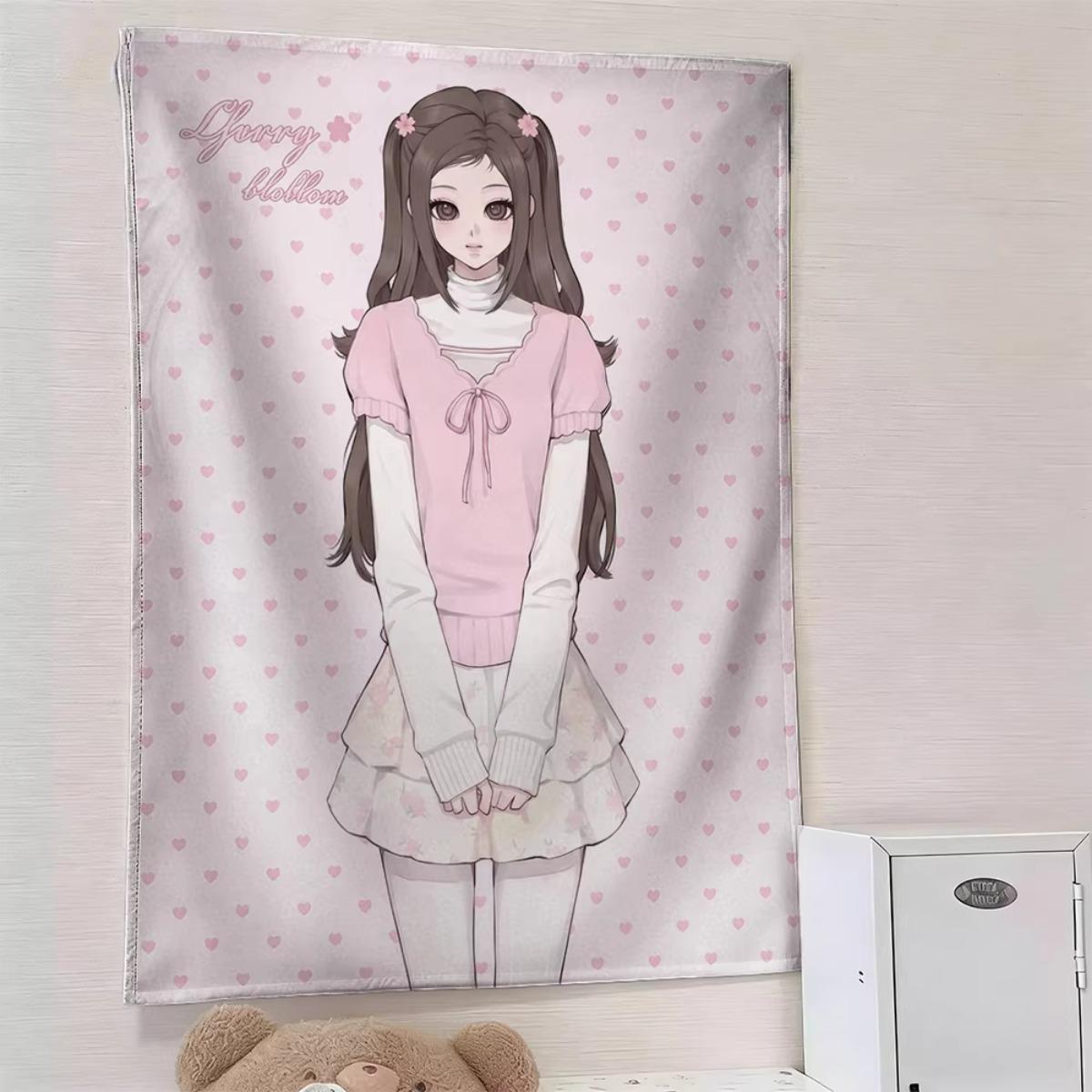 Cute Anime Girl Tapestry Kawaii Pink Sweet Wall Decor Ins Style Dorm Bedroom Background Cloth Aesthetic Home Decoration 74x94cm(29x37in)
Cute Anime Girl Tapestry Kawaii Pink Sweet Wall Decor Ins Style Dorm Bedroom Background Cloth Aesthetic Home Decoration 74x94cm(29x37in)