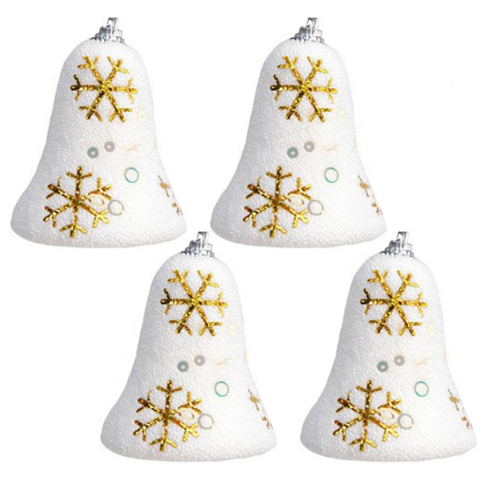 Подвесной кулон на рождественскую елку, праздничные рождественские снежинки, колокольчики, украшения для домашнего офиса, набор из 4 белых пенопластовых украшений для праздника золотистый
Подвесной кулон на рождественскую елку, праздничные рождественские снежинки, колокольчики, украшения для домашнего офиса, набор из 4 белых пенопластовых украшений для праздника золотистый