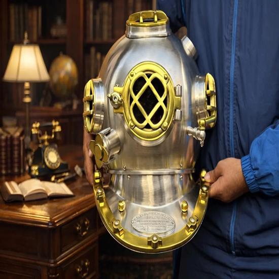 Diving Helmet Steel and Aluminum, Nautical Decor Home Decor Birthday Gift
Diving Helmet Steel and Aluminum, Nautical Decor Home Decor Birthday Gift