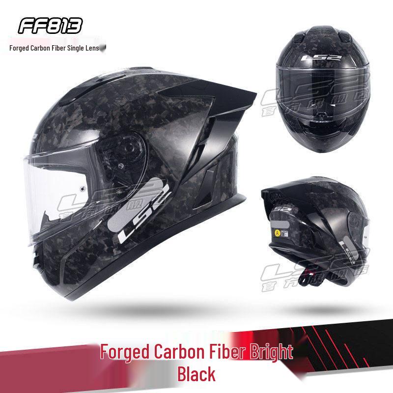 LS2 Carbon Fiber Full Face Motorcycle Helmet with Anti-Fog & Large Rear Spoiler for All-Season Racing, Men & Women, Model FF813 3XL
LS2 Carbon Fiber Full Face Motorcycle Helmet with Anti-Fog & Large Rear Spoiler for All-Season Racing, Men & Women, Model FF813 3XL