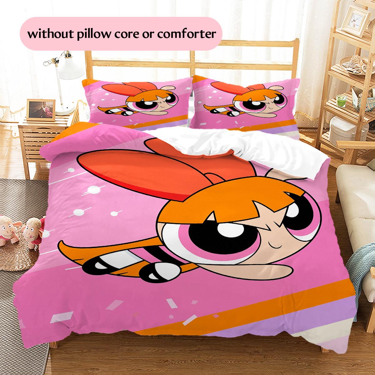 Powerpuff Girls Blossom Bubbles Buttercup Character Pattern Bedding Home Decoration Festival Gift (1 * duvet cover + 2 * pillowcase, without core) 135x200cm
Powerpuff Girls Blossom Bubbles Buttercup Character Pattern Bedding Home Decoration Festival Gift (1 * duvet cover + 2 * pillowcase, without core) 135x200cm