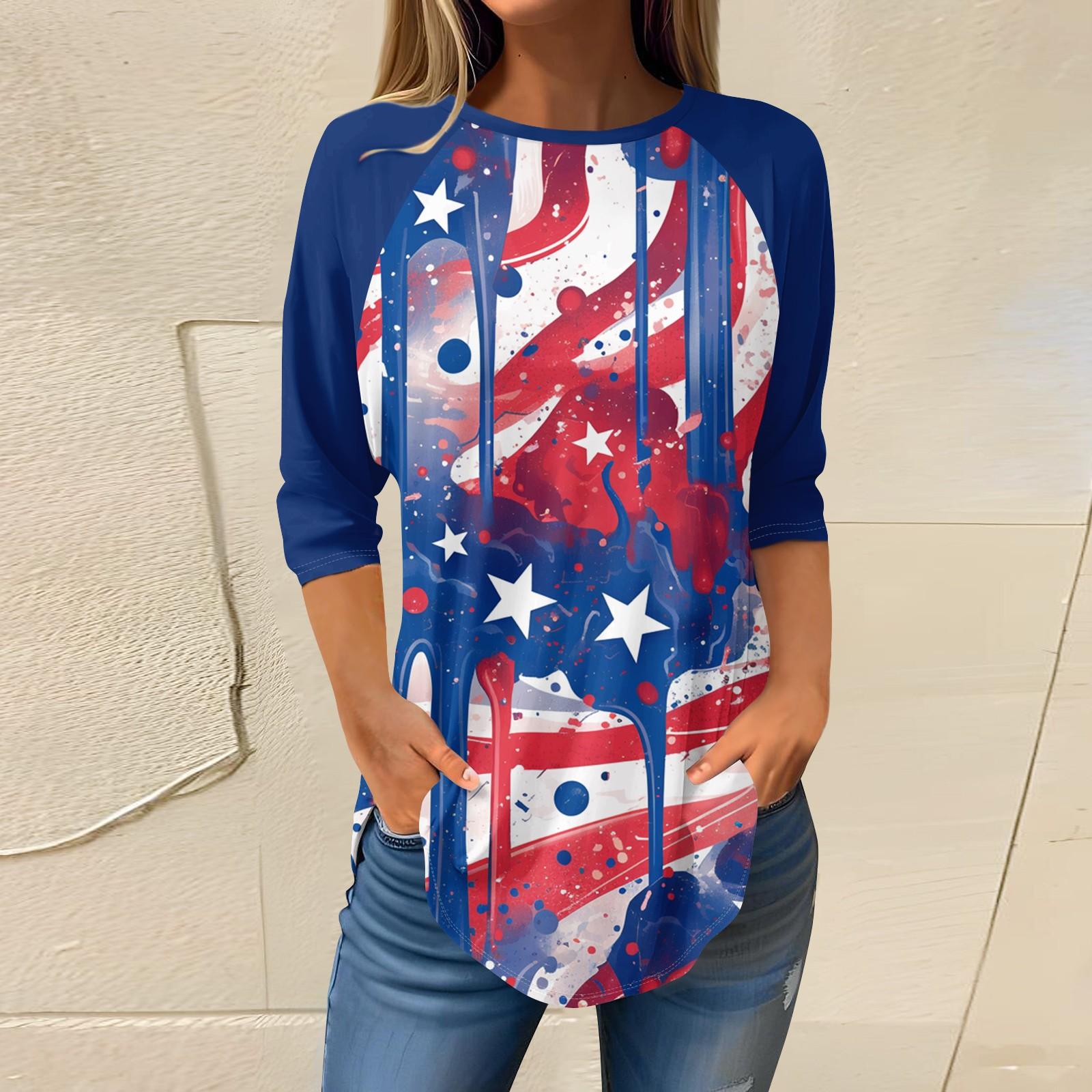Women s Fashion Casual Going Out Tops Printed Raglan Sleeve 3/4 Sleeve Pullover Round Neck Tops L
Women s Fashion Casual Going Out Tops Printed Raglan Sleeve 3/4 Sleeve Pullover Round Neck Tops L