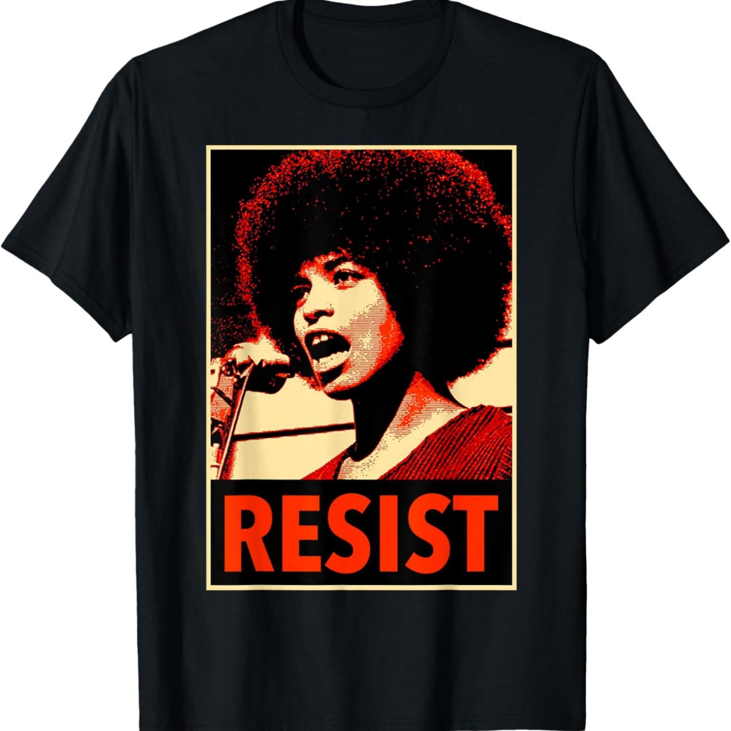 Angela Resist T-Shirt - Black, Unisex-Adults, Short Sleeve, V-Neck, Small XXXXXL чёрный
Angela Resist T-Shirt - Black, Unisex-Adults, Short Sleeve, V-Neck, Small XXXXXL чёрный