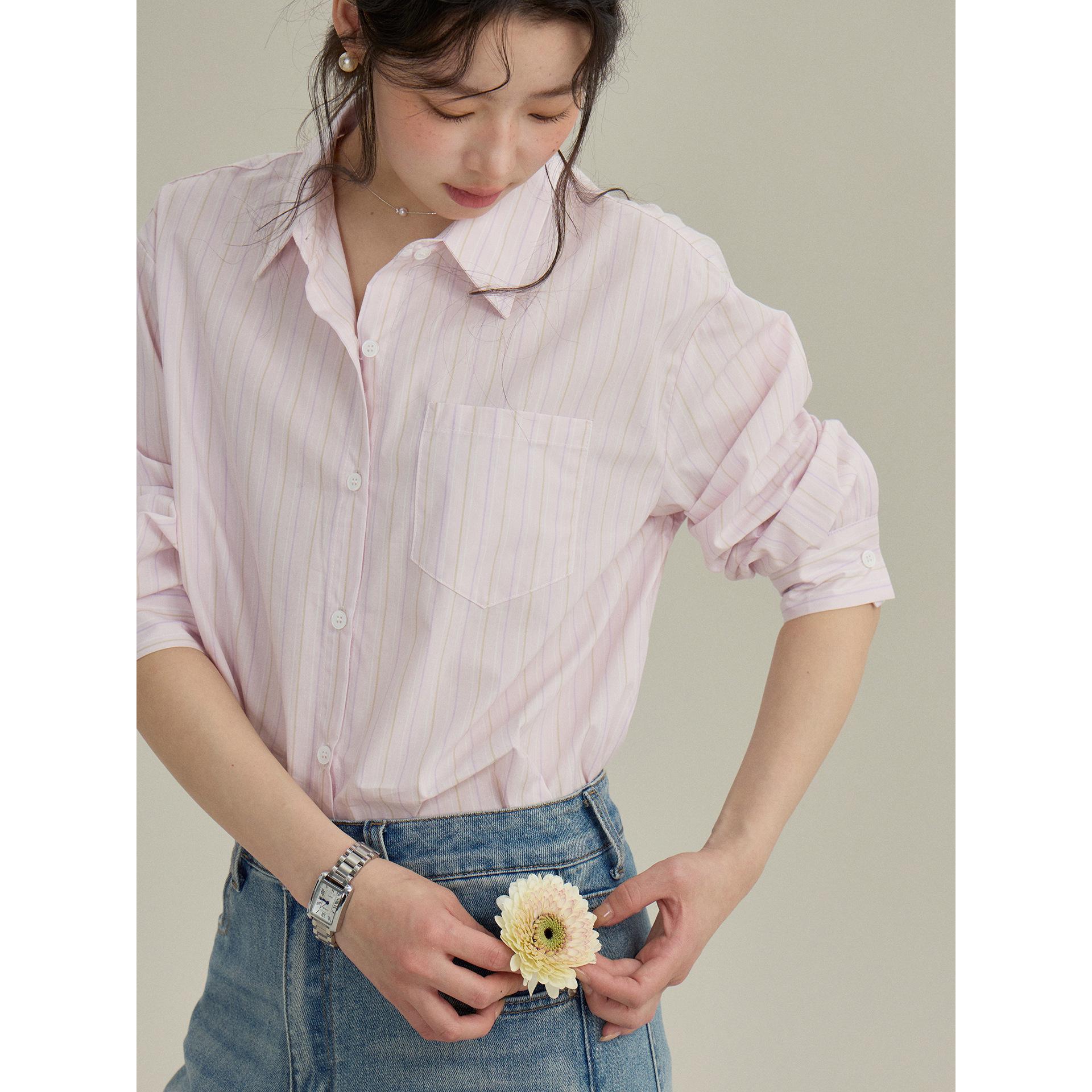 Spring Collection: Women s Vertical Stripe Polo Collar Shirt - Korean Style, New Arrival One Size (90-140 cm)
Spring Collection: Women s Vertical Stripe Polo Collar Shirt - Korean Style, New Arrival One Size (90-140 cm)