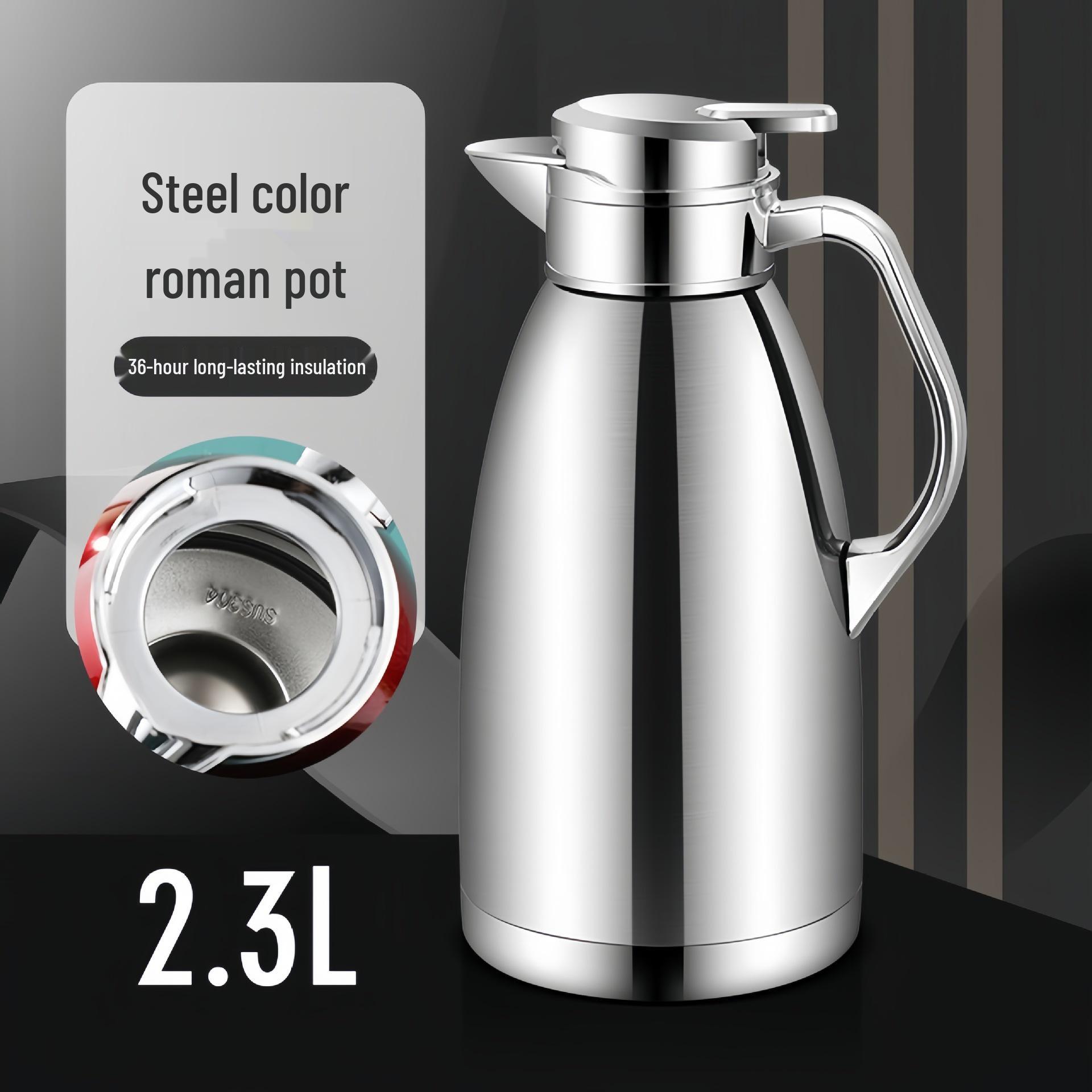 Double-Layer Stainless Steel Insulated Kettle - Anti-Scald, High-End Hot Water Bottle for Home & Commercial Use. SUS201 Liner - 24-Hour Insulation
Double-Layer Stainless Steel Insulated Kettle - Anti-Scald, High-End Hot Water Bottle for Home & Commercial Use. SUS201 Liner - 24-Hour Insulation