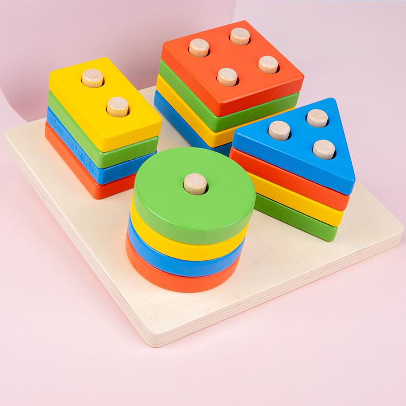 Wooden Educational Puzzle: Stacking Toys for Kids - Enhance Cognitive Skills & Hand-Eye Coordination with Geometric Shapes
Wooden Educational Puzzle: Stacking Toys for Kids - Enhance Cognitive Skills & Hand-Eye Coordination with Geometric Shapes