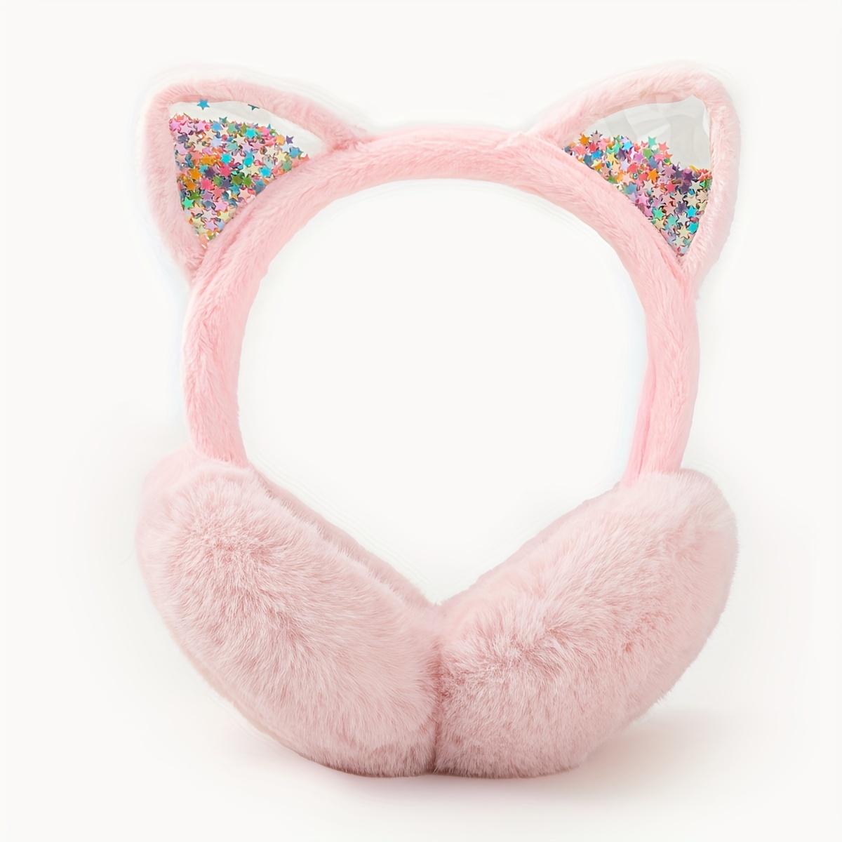 Cute Cat Ear Earmuffs for Women - Foldable Winter Ear Warmers, Sparkle Sequin Design, Solid Color рожевий
Cute Cat Ear Earmuffs for Women - Foldable Winter Ear Warmers, Sparkle Sequin Design, Solid Color рожевий