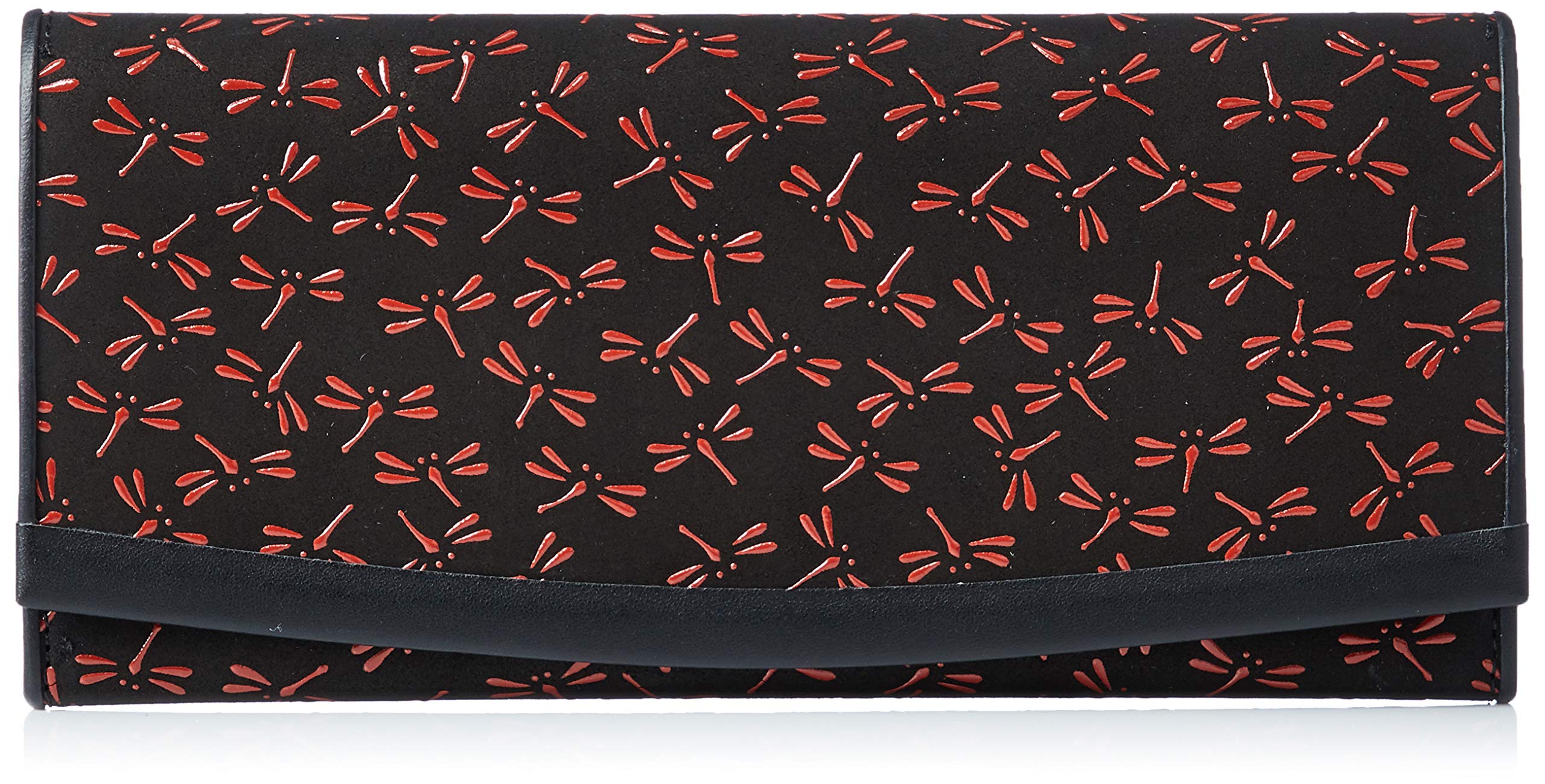 Indenya Long Wallet, Black Deer Leather with Red Lacquer Dragonfly Pattern, 2311-21-008
Indenya Long Wallet, Black Deer Leather with Red Lacquer Dragonfly Pattern, 2311-21-008