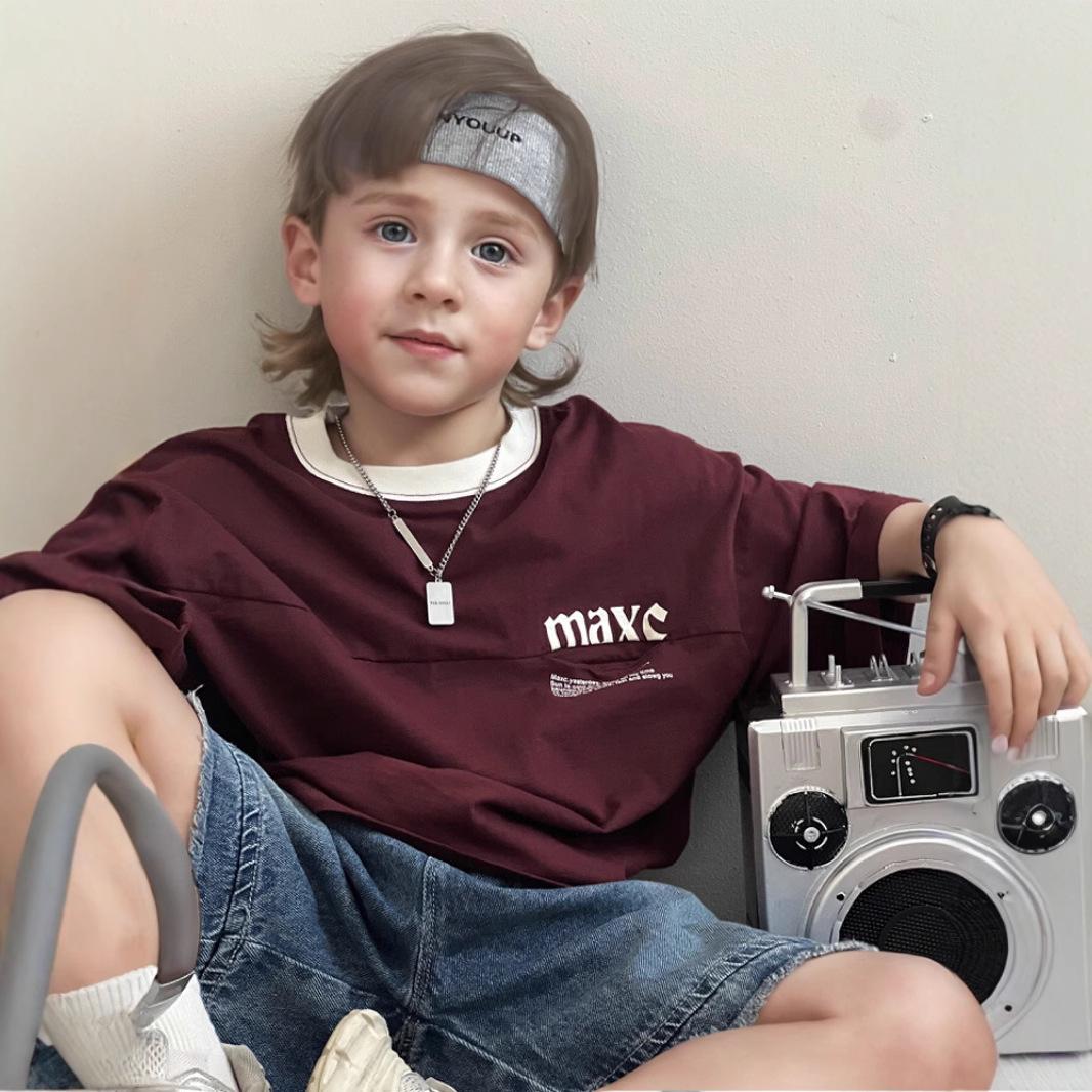 Boys Pure Cotton Short Sleeve T-Shirt, 2024 Summer Loose Fit for Middle and Big Kids 130 cm brick червоний колір
Boys Pure Cotton Short Sleeve T-Shirt, 2024 Summer Loose Fit for Middle and Big Kids 130 cm brick червоний колір