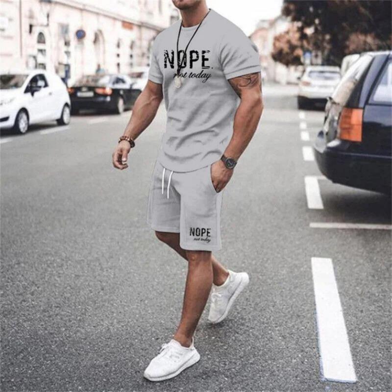 Fashionable men s summer new letter printed breathable round neck T-shirt shorts set outdoor quick drying casual clothing 6XL
Fashionable men s summer new letter printed breathable round neck T-shirt shorts set outdoor quick drying casual clothing 6XL