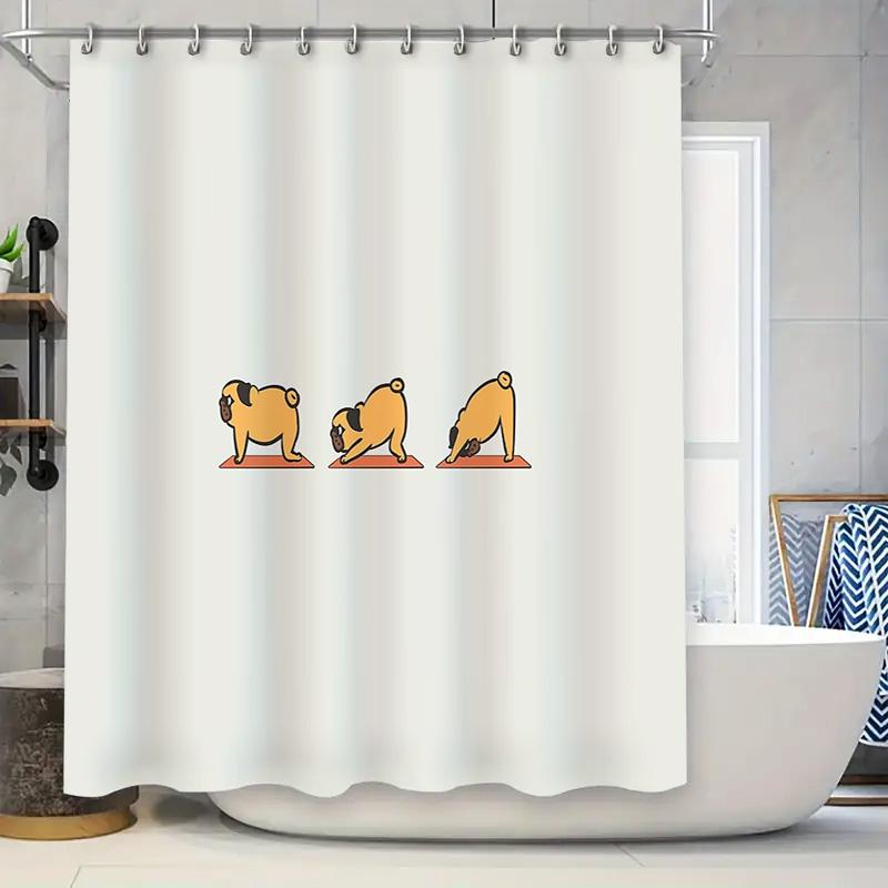 Cute Pug Yoga Shower Curtain Bathroom Decor Funny Dog Pattern Washable Fabric Liner For Spa Modern Home W60H190(CM)-1 Pcs
Cute Pug Yoga Shower Curtain Bathroom Decor Funny Dog Pattern Washable Fabric Liner For Spa Modern Home W60H190(CM)-1 Pcs