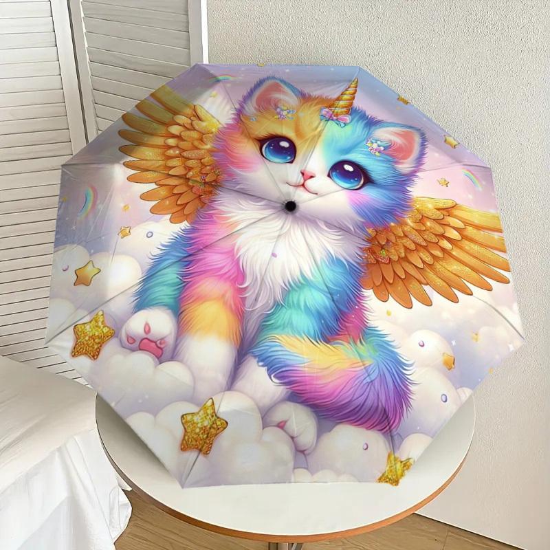 1pc Rainbow Unicorn Kitty with Wings Umbrella with Plastic Handle,Suitable for All Seasons Home Travel Outdoor UmbrellaDD058
1pc Rainbow Unicorn Kitty with Wings Umbrella with Plastic Handle,Suitable for All Seasons Home Travel Outdoor UmbrellaDD058