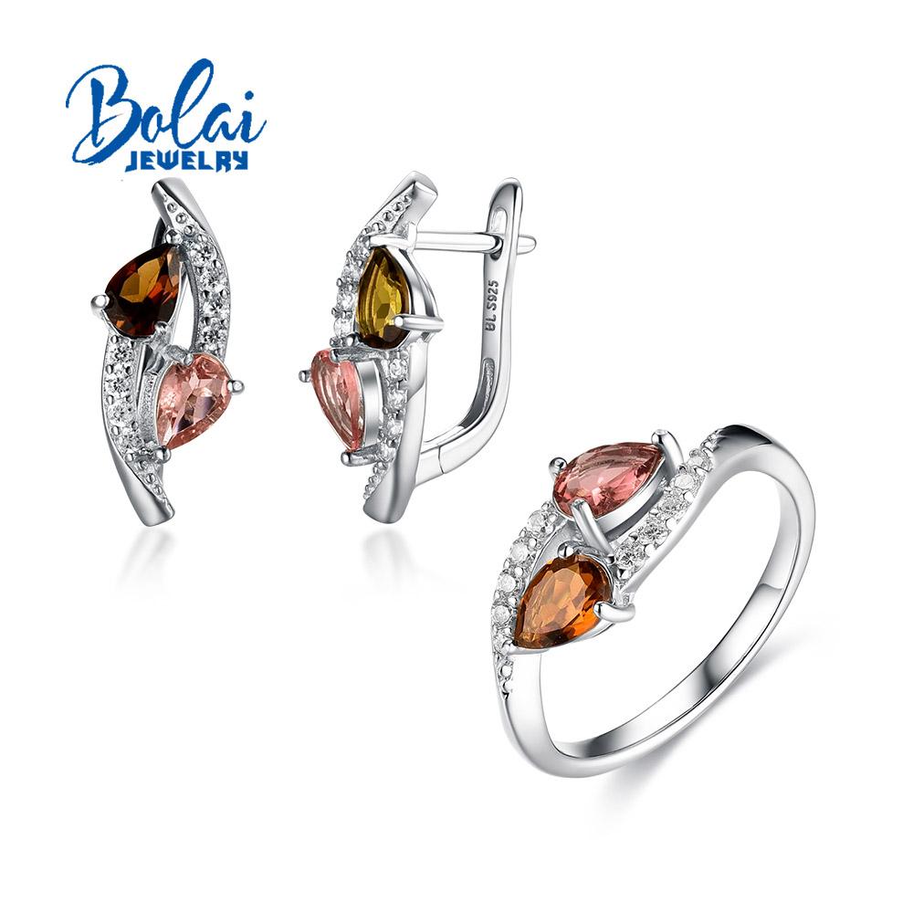 Bolaijewelry Новые серьги с натуральным многоцветным турмалином, комплект ювелирных изделий из стерлингового серебра 925 пробы, простой повседневный стиль, дизайн для женщин
Bolaijewelry Новые серьги с натуральным многоцветным турмалином, комплект ювелирных изделий из стерлингового серебра 925 пробы, простой повседневный стиль, дизайн для женщин