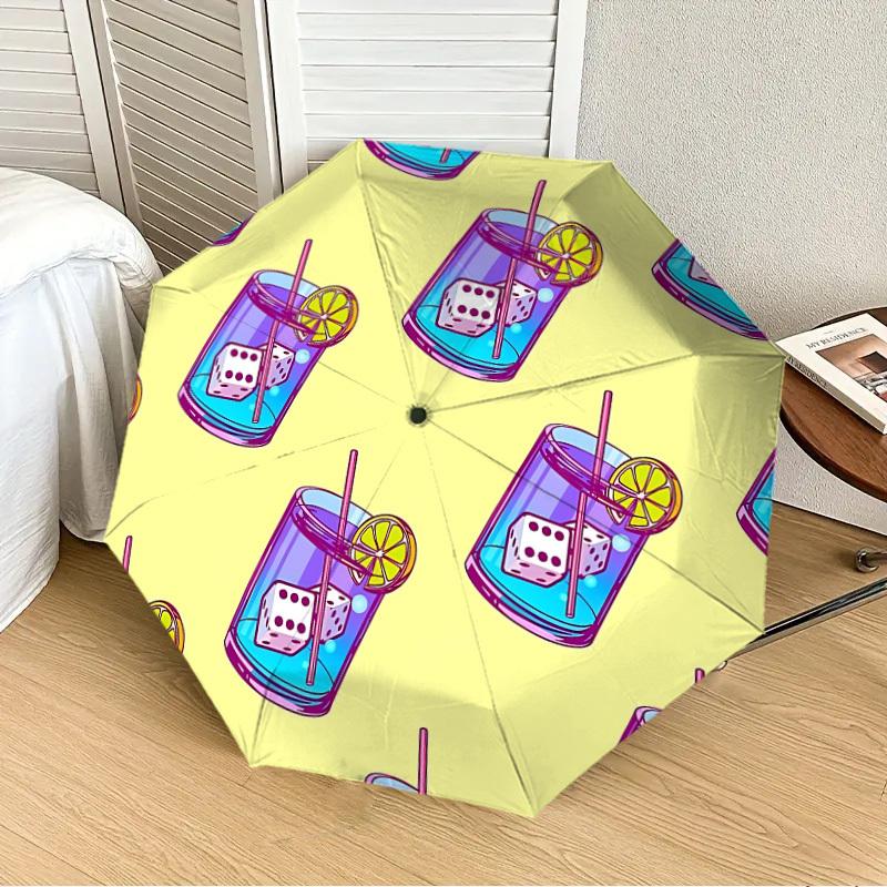 1pc Dice Cocktail Pattern Automatic Folding Umbrella, 8-Rib Durable Frame, Durable Foldable Design - Elegant Gift for Commute yy251210077
1pc Dice Cocktail Pattern Automatic Folding Umbrella, 8-Rib Durable Frame, Durable Foldable Design - Elegant Gift for Commute yy251210077