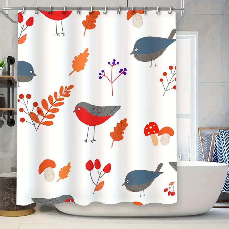 Beautiful Fall Leaf Pattern Shower Curtain Home Decor for Bathroom Waterproof Fabric with Birds Design Various Sizes Available 90x180cm
Beautiful Fall Leaf Pattern Shower Curtain Home Decor for Bathroom Waterproof Fabric with Birds Design Various Sizes Available 90x180cm