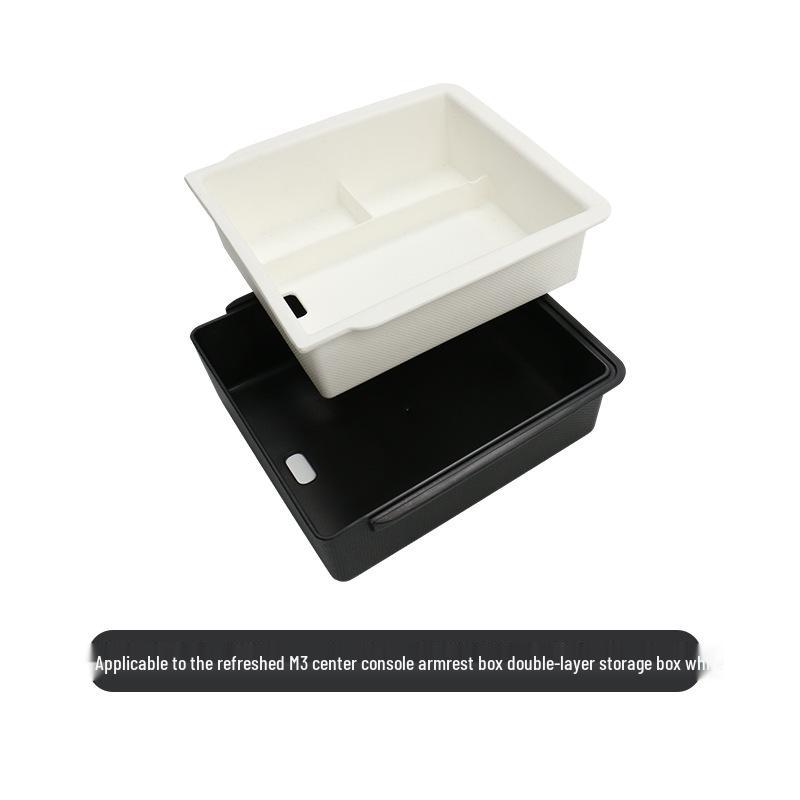 Tesla Model 3 Facelift Dual-Layer Center Console Storage Box for Travel
Tesla Model 3 Facelift Dual-Layer Center Console Storage Box for Travel