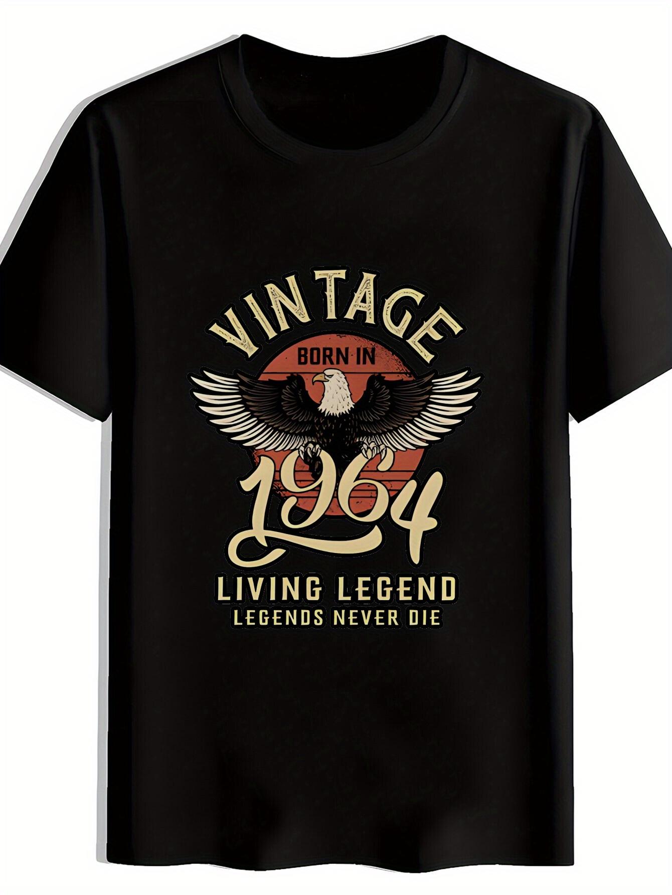 Black Vintage 1964 Graphic T-shirt - Born in Living Legend Never Dies Eagle Design M
Black Vintage 1964 Graphic T-shirt - Born in Living Legend Never Dies Eagle Design M