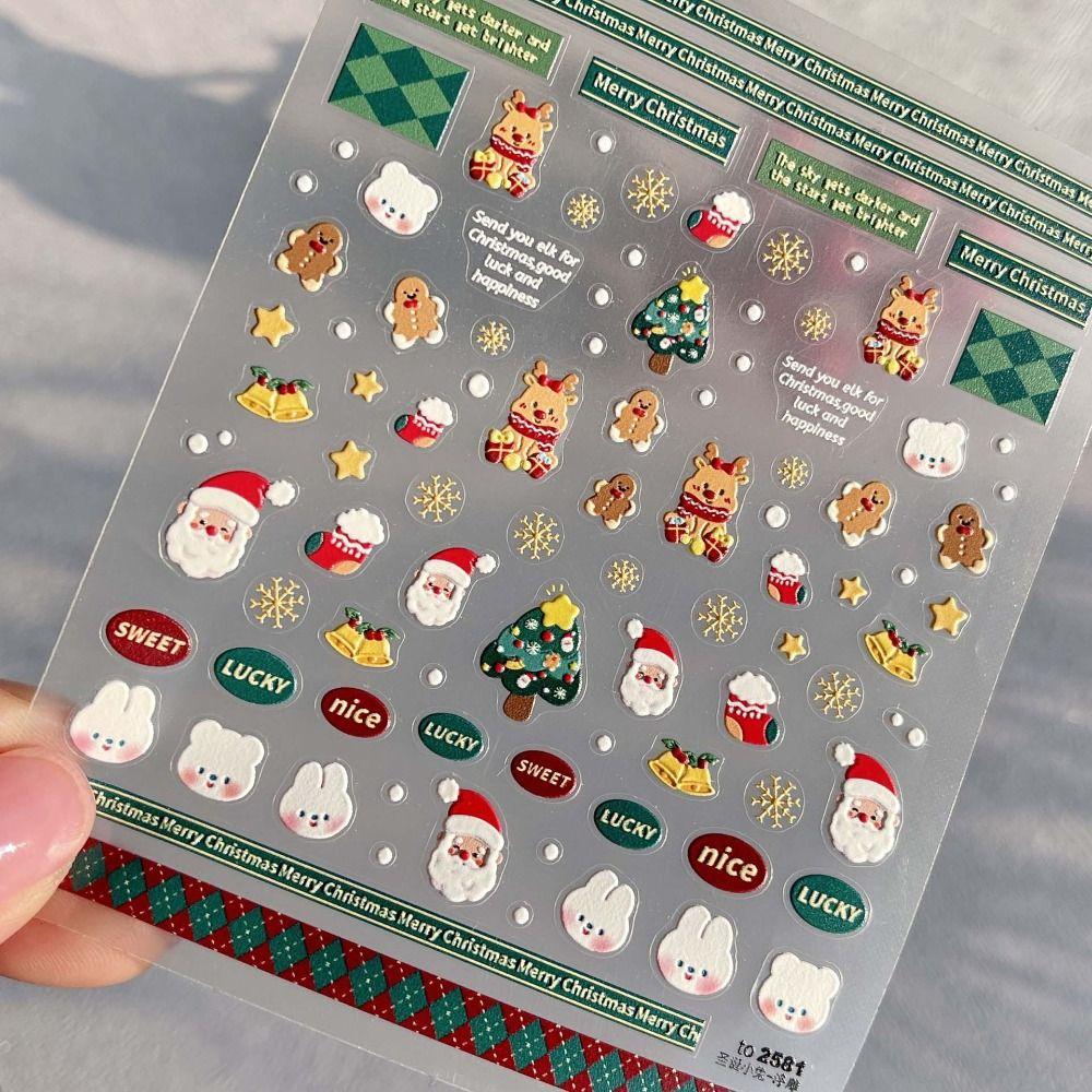 Santa Claus Snowflake Nail Decals Christmas Nail Stickers Nail Art Decorations Elk Nail Stickers B1
Santa Claus Snowflake Nail Decals Christmas Nail Stickers Nail Art Decorations Elk Nail Stickers B1