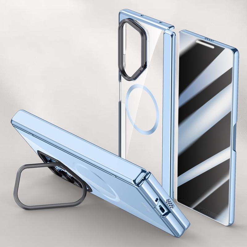 For Samsung Galaxy Z Fold6 5G Magnetic Clear Case with Anti-Spy Screen Film PC+Acrylic Kickstand Phone Cover Blue
For Samsung Galaxy Z Fold6 5G Magnetic Clear Case with Anti-Spy Screen Film PC+Acrylic Kickstand Phone Cover Blue