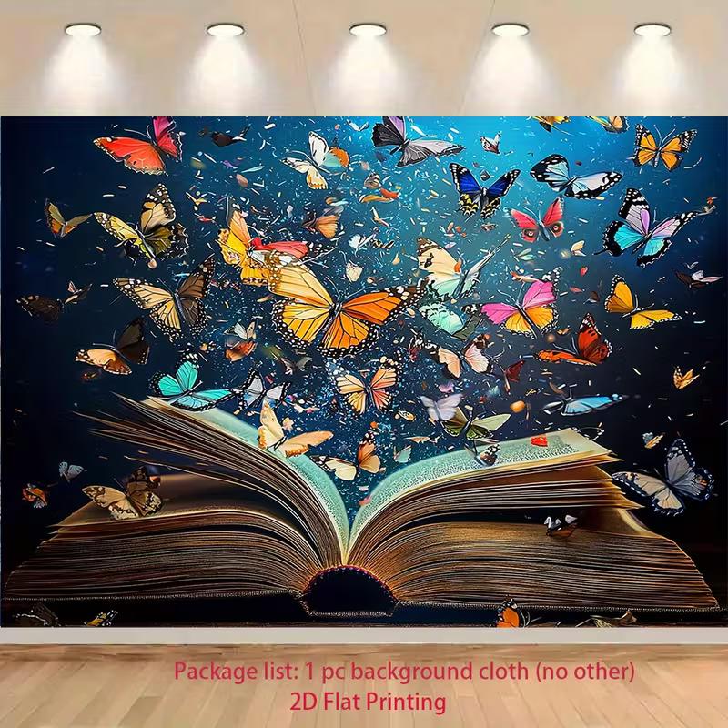 2D Open Book Backdrop with Colorful Butterflies Party Background Banner 47.2x31.5inch/120*80cm
2D Open Book Backdrop with Colorful Butterflies Party Background Banner 47.2x31.5inch/120*80cm