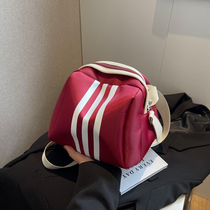 Летняя полосатая нейлоновая ткань сумка-черепаха сумка-ракушка сумка-поток сумка-мессенджер повседневная большая вместимость повседневная маленькая сумка красный