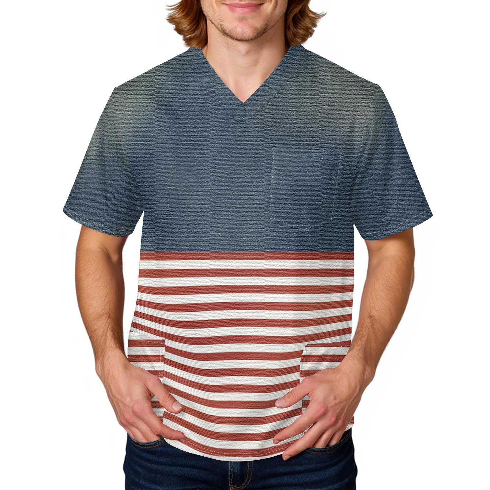 Short Sleeve V Neck Patchwork Printed Shirt with Multiple Pockets for Men Casual Relaxed Fit Top for Daily Wear XL винний
Short Sleeve V Neck Patchwork Printed Shirt with Multiple Pockets for Men Casual Relaxed Fit Top for Daily Wear XL винний
