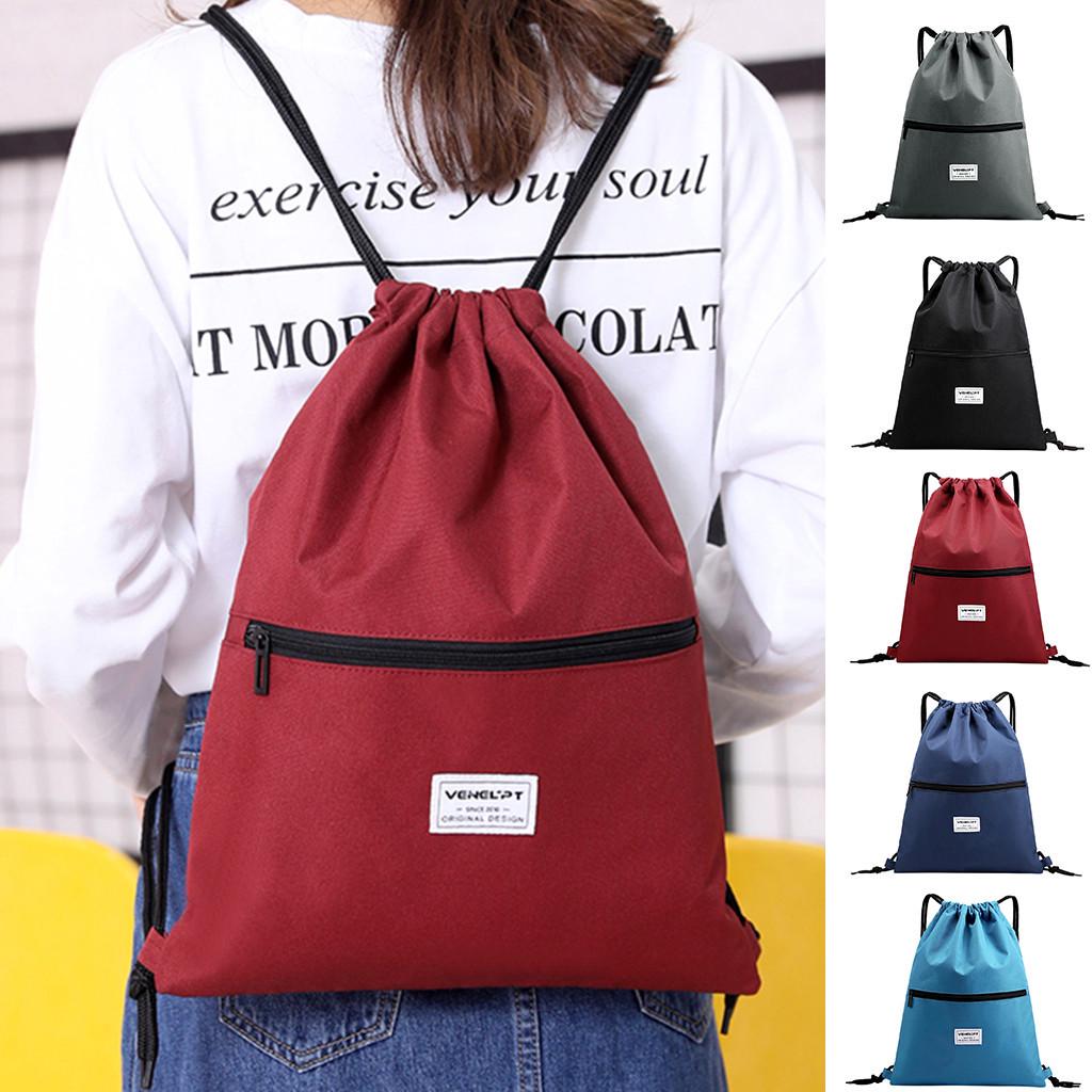 Модный унисекс водонепроницаемый рюкзак на молнии с веревкой для путешествий, спортивный рюкзак, школьные сумки 
Модный унисекс водонепроницаемый рюкзак на молнии с веревкой для путешествий, спортивный рюкзак, школьные сумки