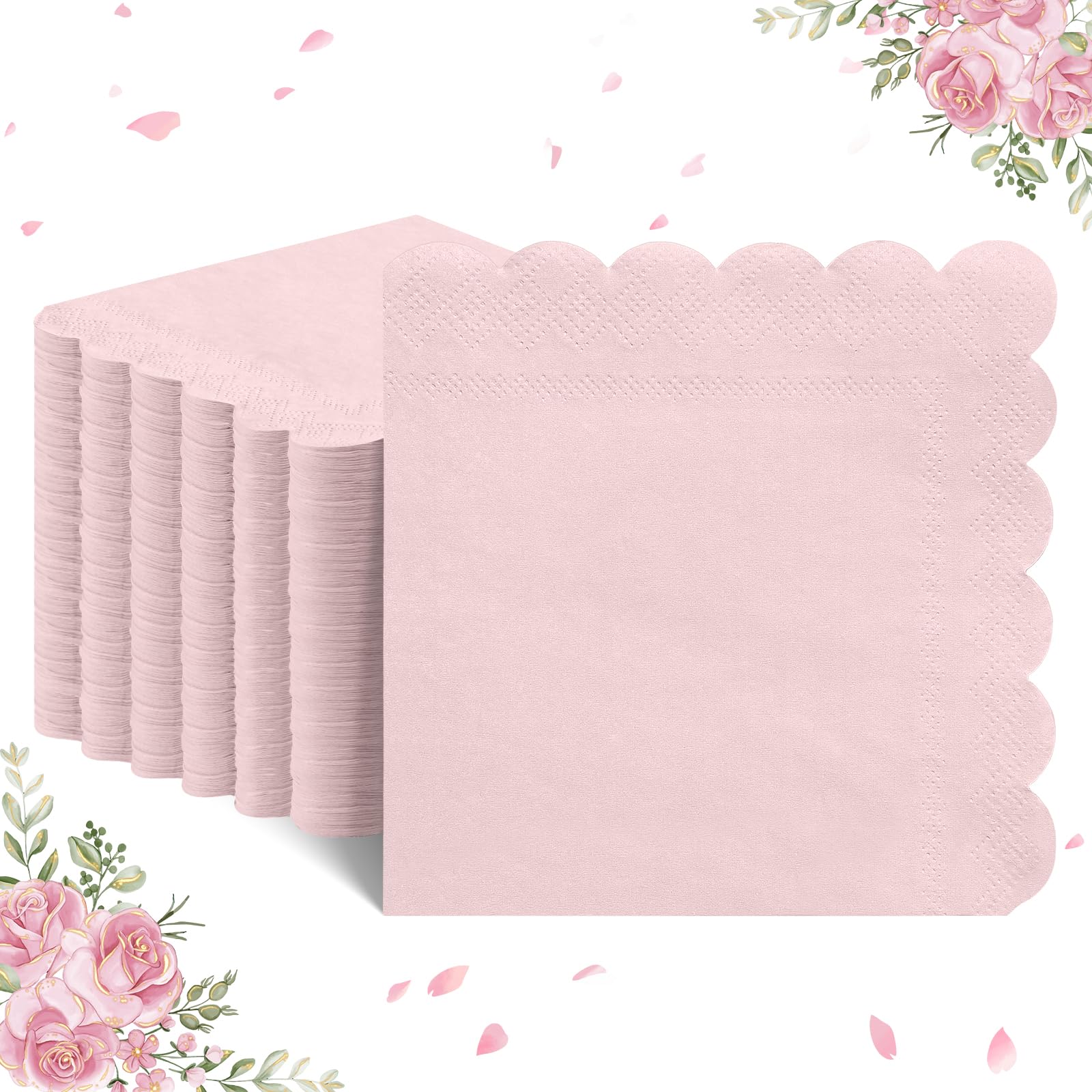 50Pcs Cocktail Napkin, 2-Ply Scalloped Edged Dessert Napkins Folded 5x5 Inches Disposable Paper Napkins for Dinner Wedding Party 50Pcs рожевий
50Pcs Cocktail Napkin, 2-Ply Scalloped Edged Dessert Napkins Folded 5x5 Inches Disposable Paper Napkins for Dinner Wedding Party 50Pcs рожевий
