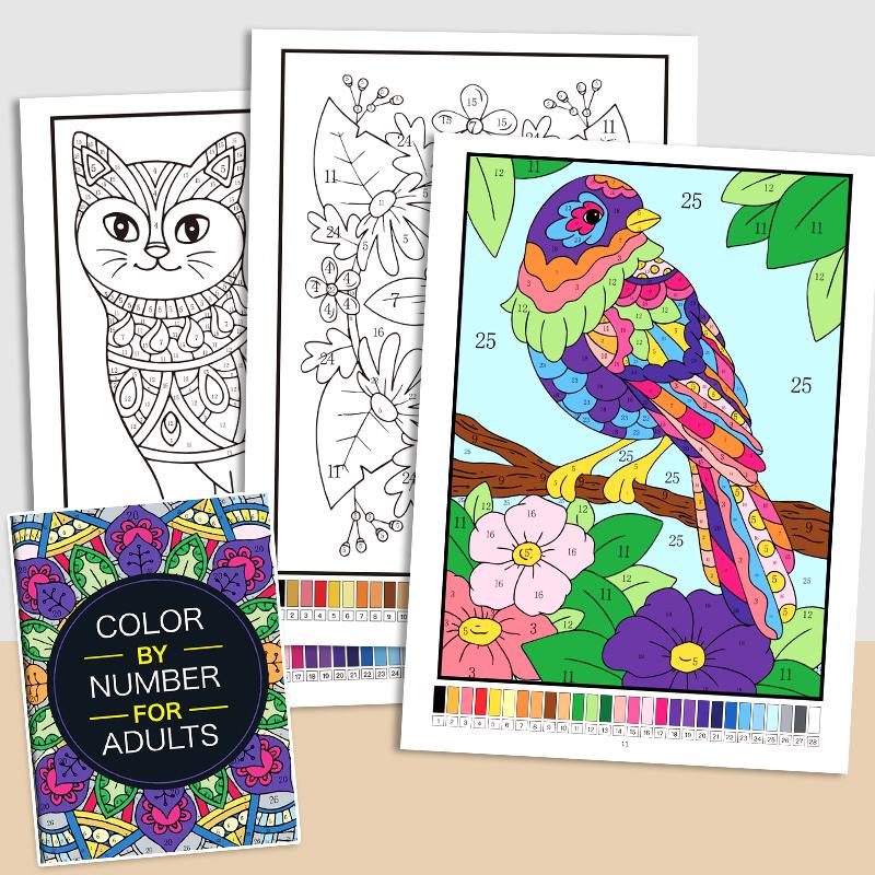 Color by Number for Adults Coloring Book 32 Pages Floral Mandala Design Stress Relief Relaxation Therapy Activity Book
Color by Number for Adults Coloring Book 32 Pages Floral Mandala Design Stress Relief Relaxation Therapy Activity Book