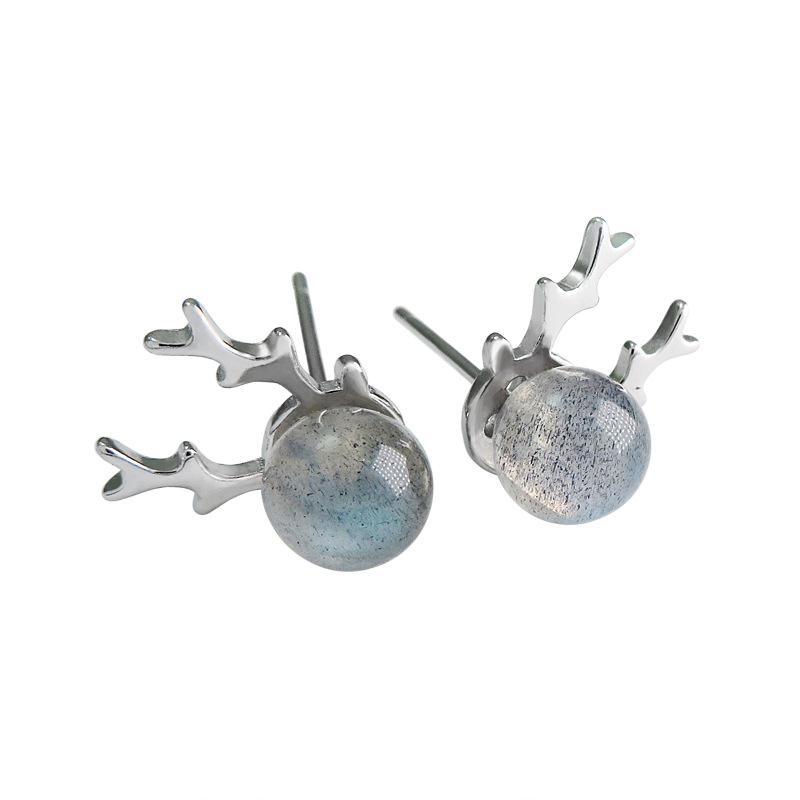 Simple Sterling Silver Women S Fashion Deer Has Your Stud Earrings All The Way, Natural Moonstone Earrings, Christmas Gifts. 925 silver
Simple Sterling Silver Women S Fashion Deer Has Your Stud Earrings All The Way, Natural Moonstone Earrings, Christmas Gifts. 925 silver